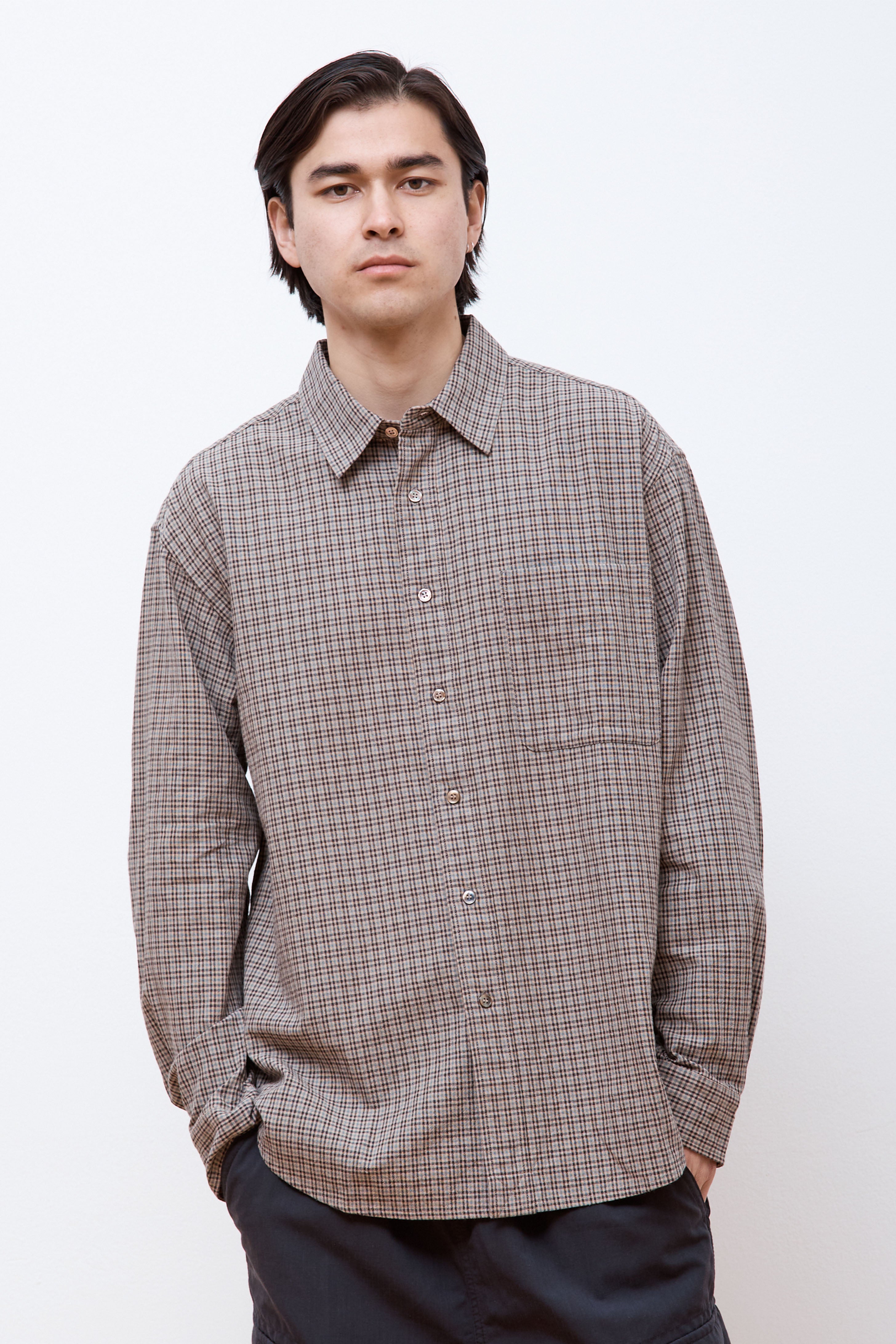 Niigata Made Check Shirt Beige