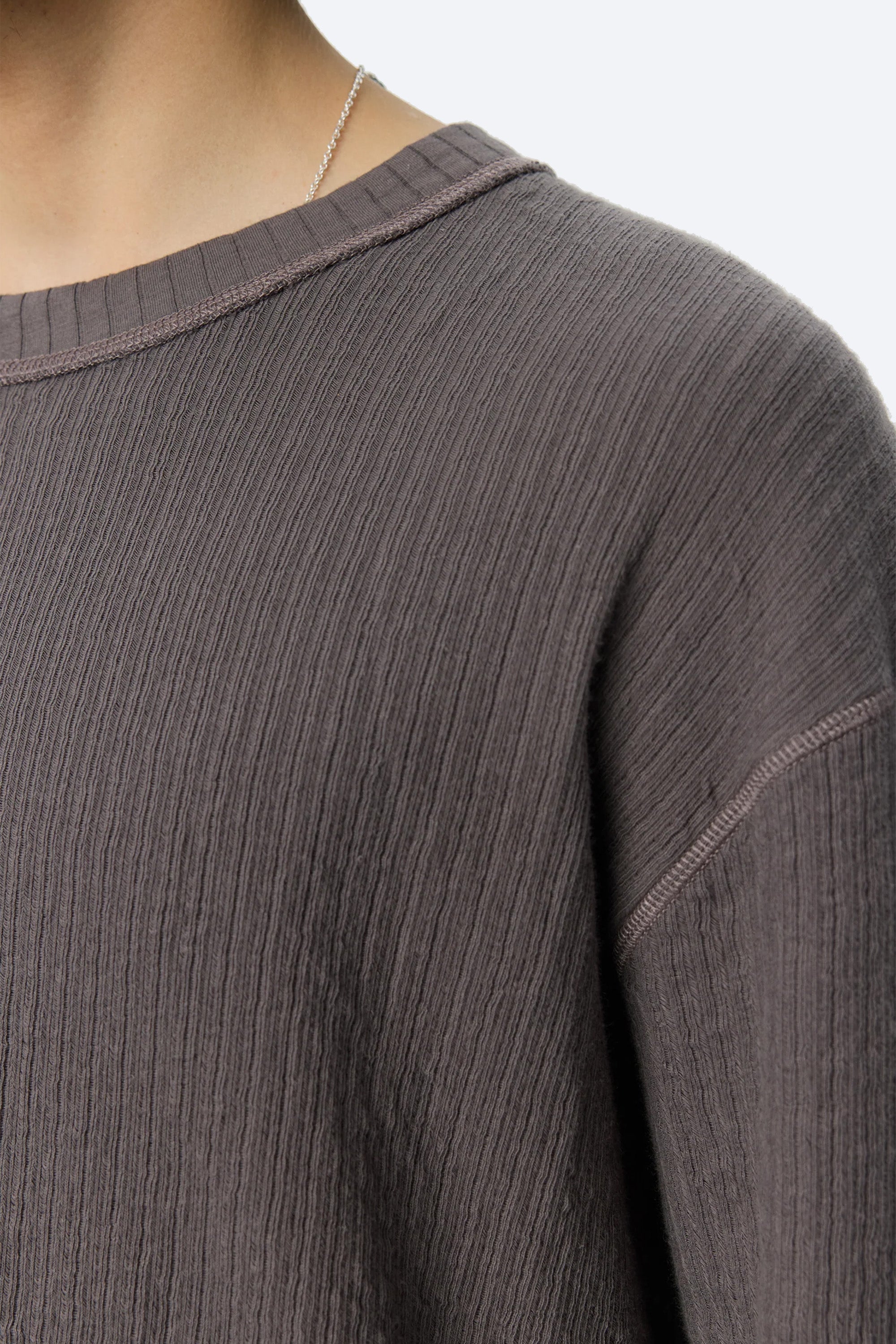 Reverse Rib Sweater Murkey Grey