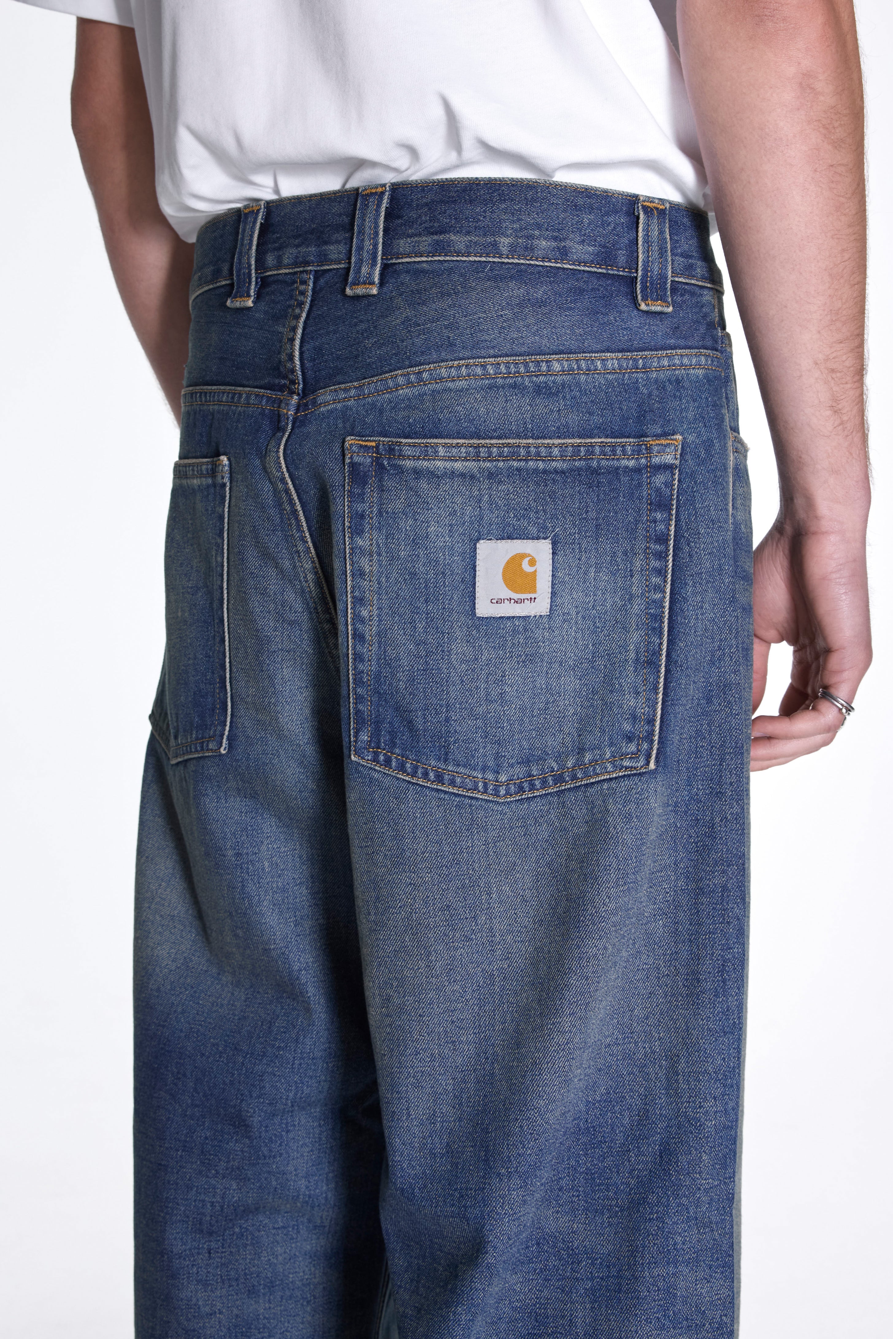 Carhartt WIP Brandon Pant Blue Worn Used Wash