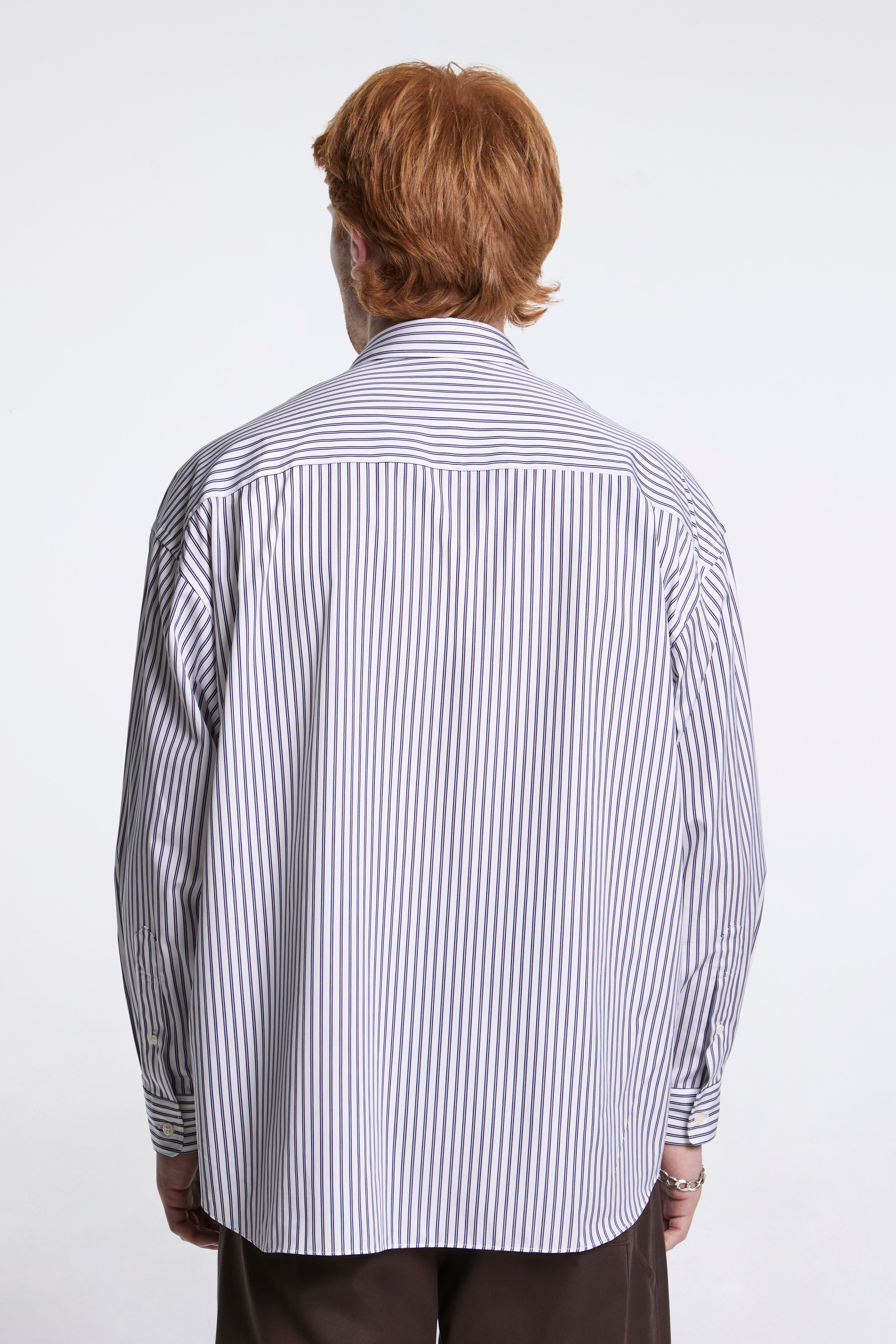 Cotton Striped Shirt White