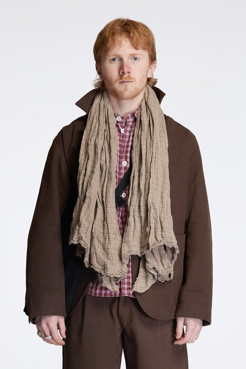 Knot Scarf Brown Overdye