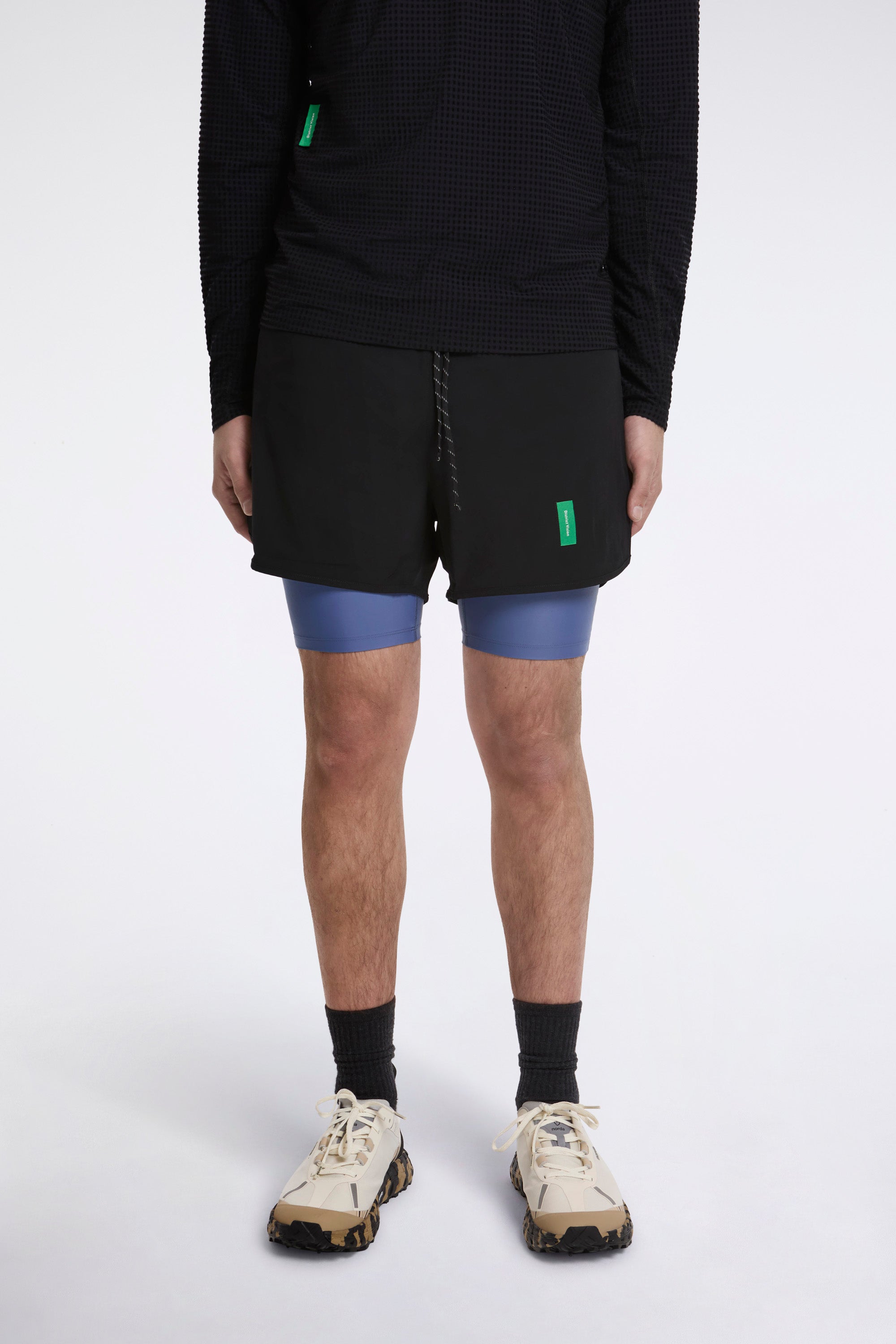 Layered Training Shorts Black/Race Blue