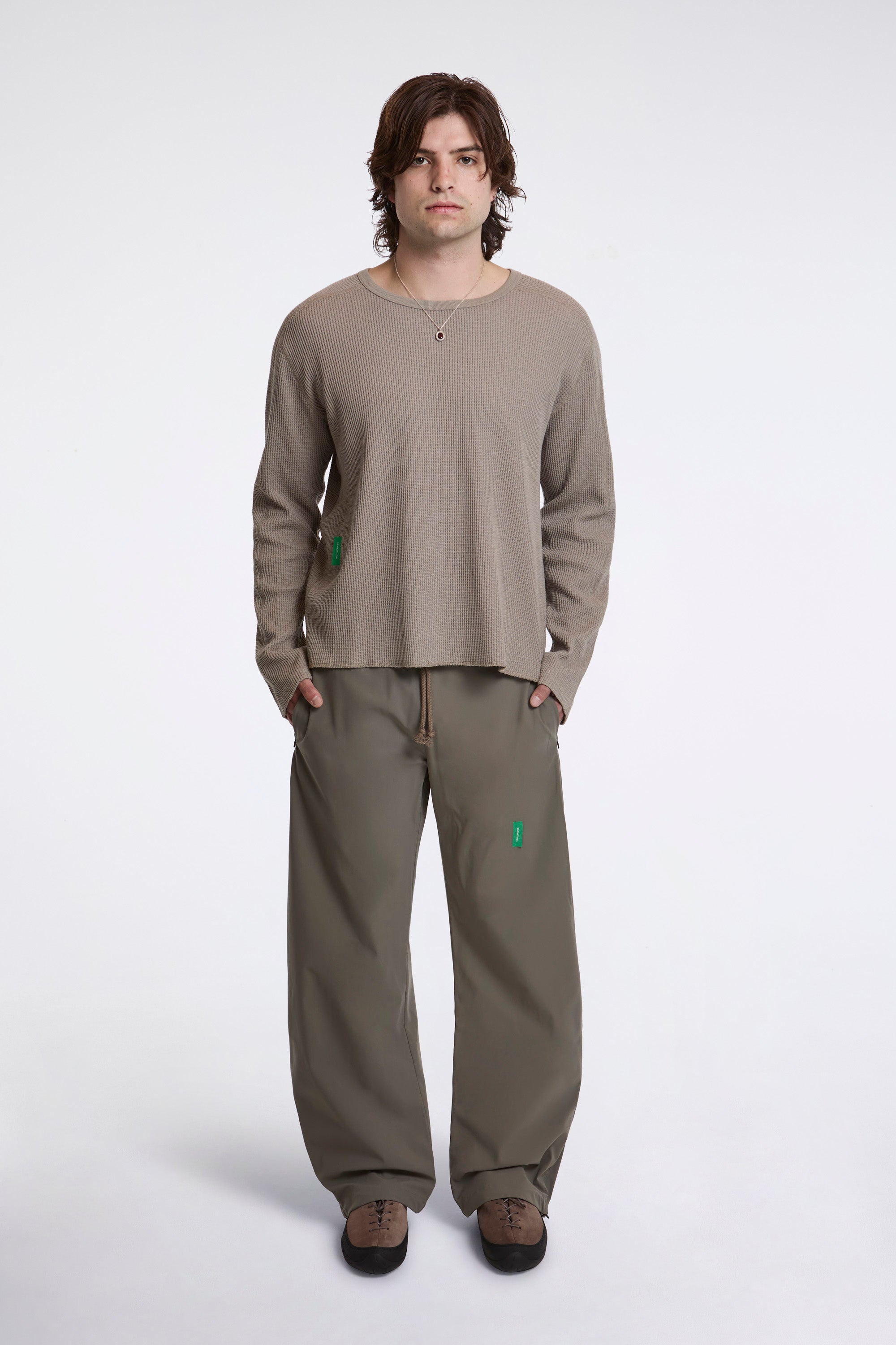 Straight Leg Pants Stone Grey