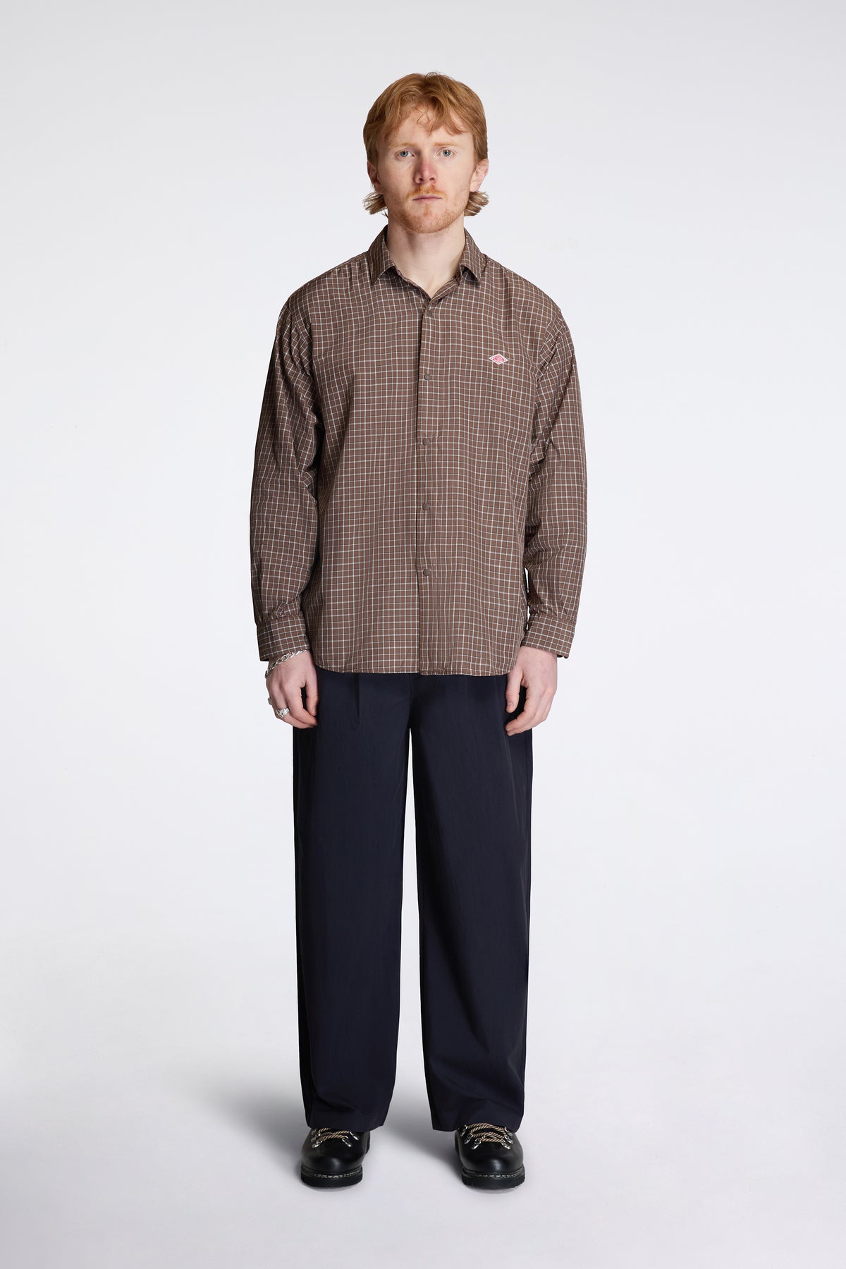 Washed Shirt Brown Check