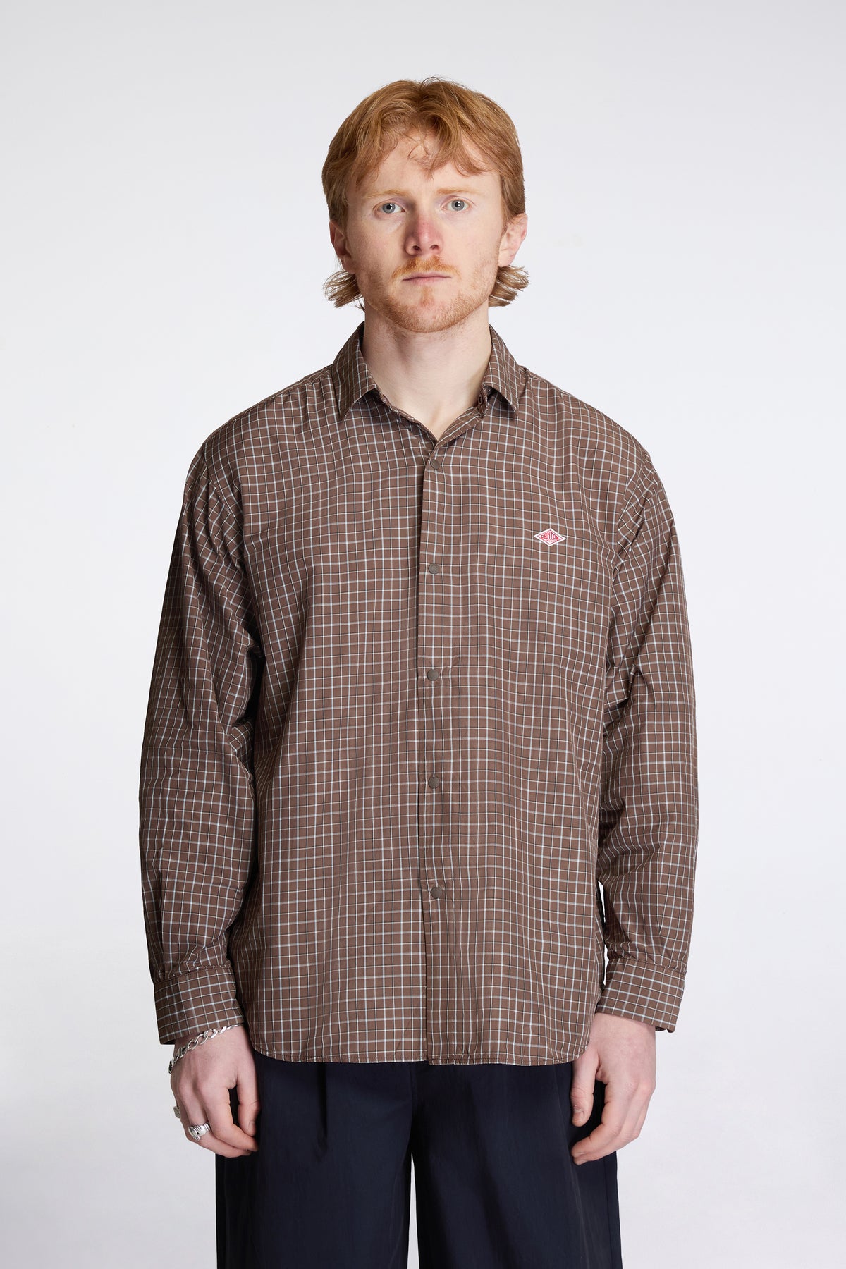 Washed Shirt Brown Check
