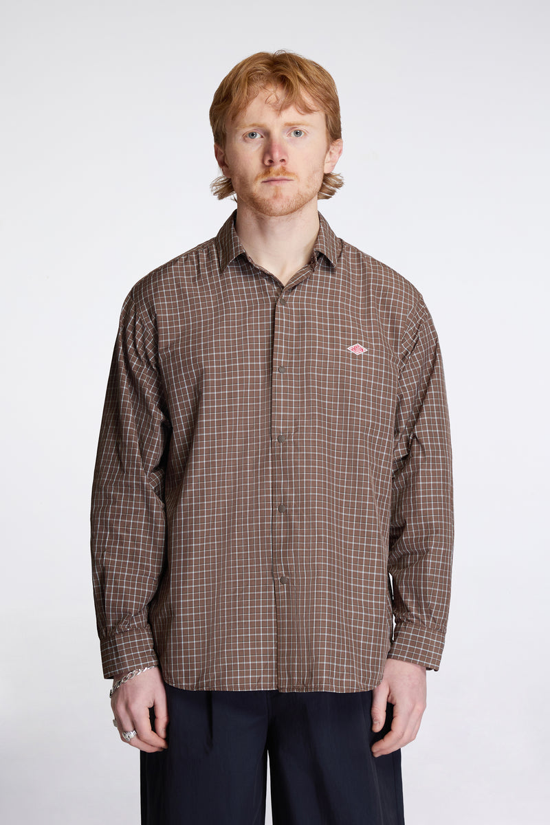 Washed Shirt Brown Check