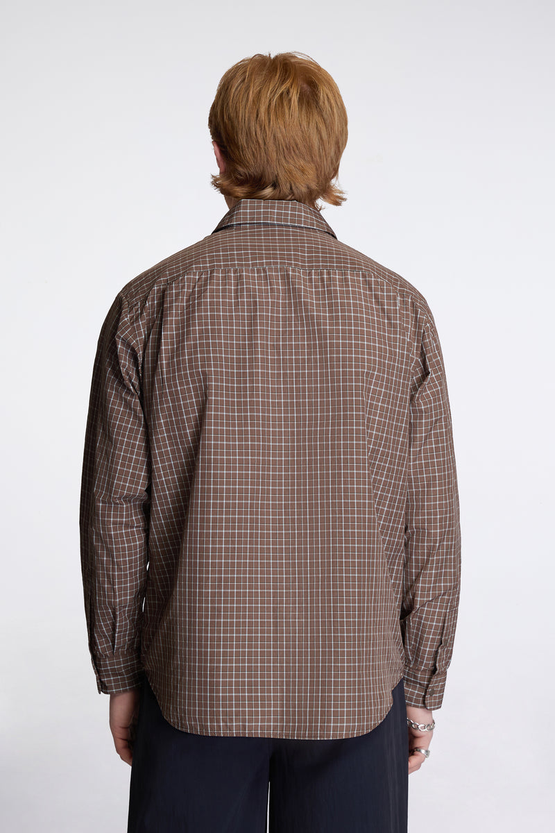 Washed Shirt Brown Check