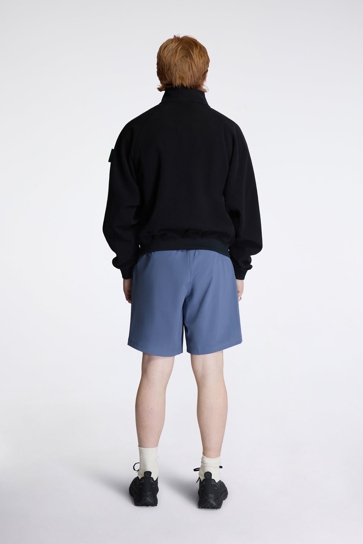 Reverse Brushed Full-Zip Fleece Black