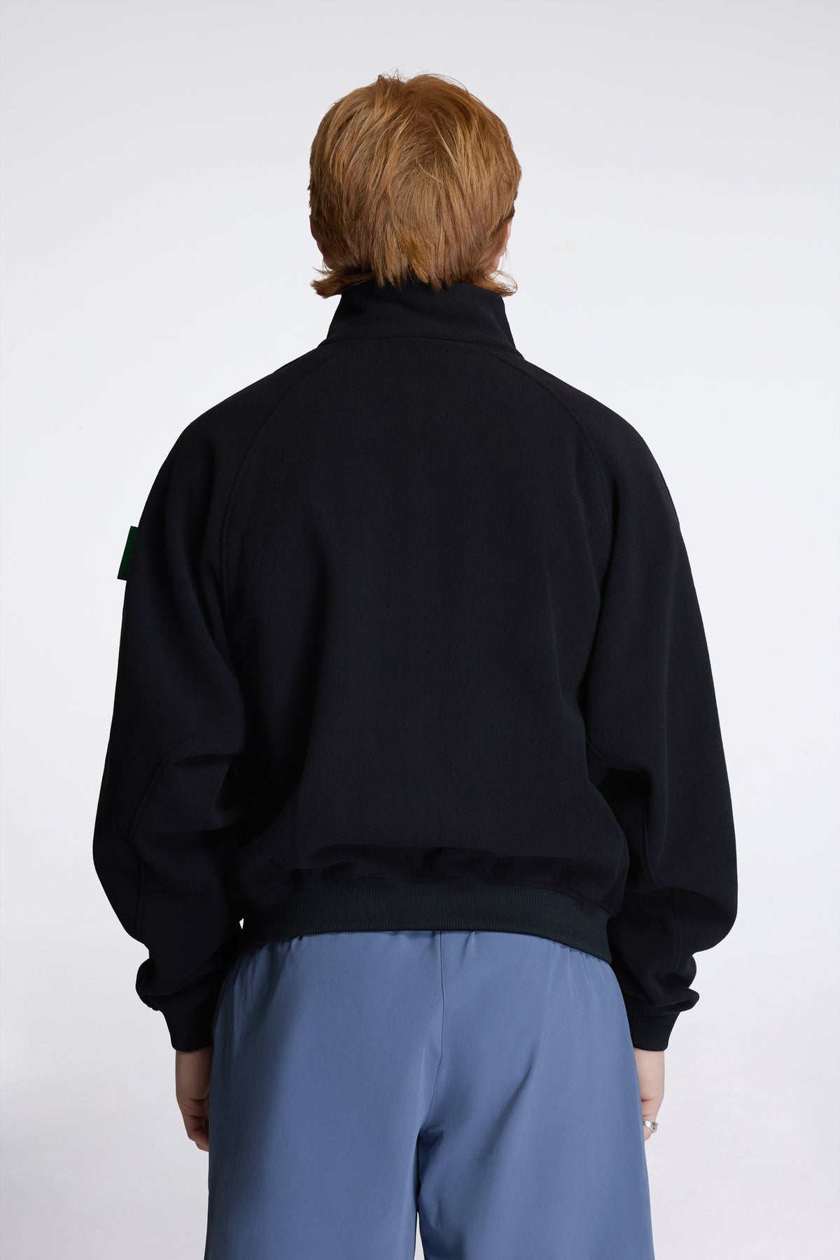 Reverse Brushed Full-Zip Fleece Black