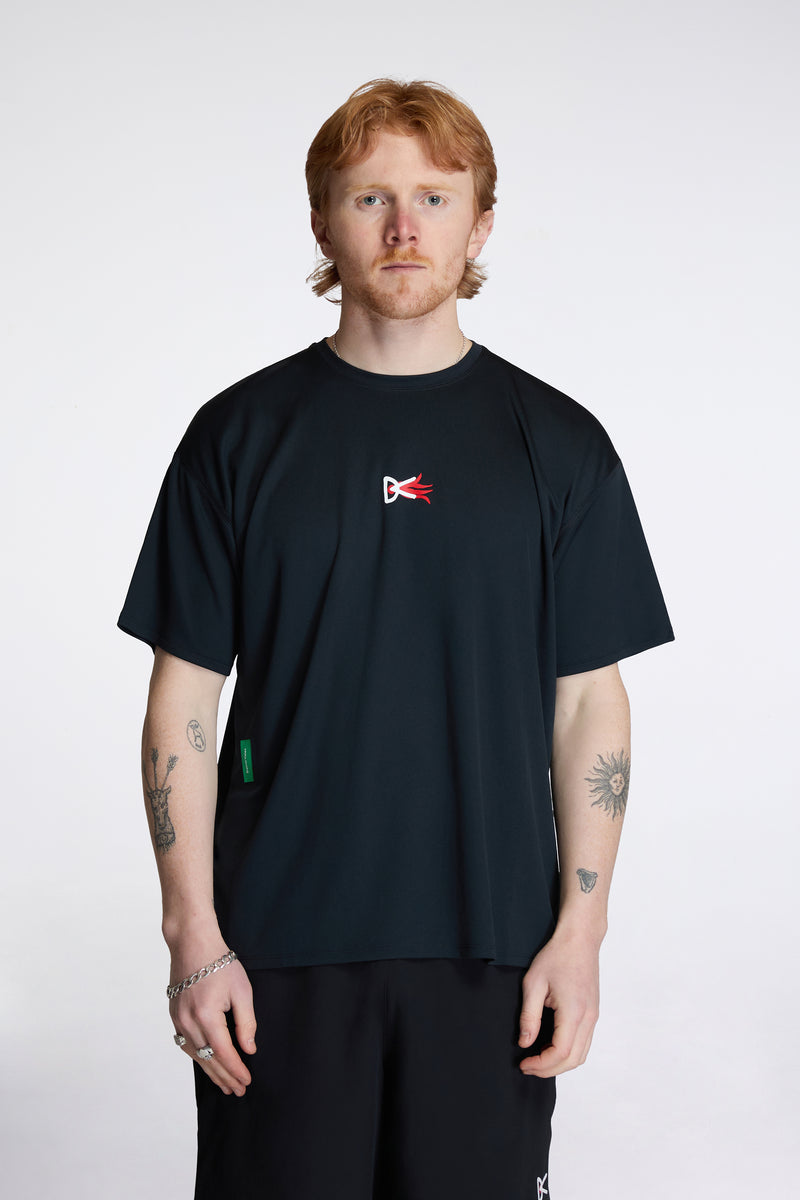 Short Sleeve Boxy Training Tee Black