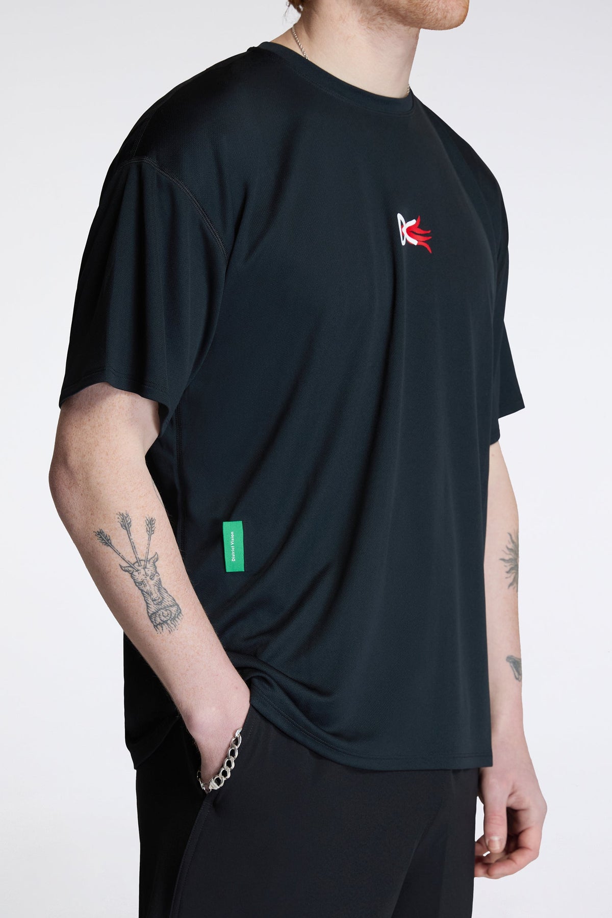 Short Sleeve Boxy Training Tee Black