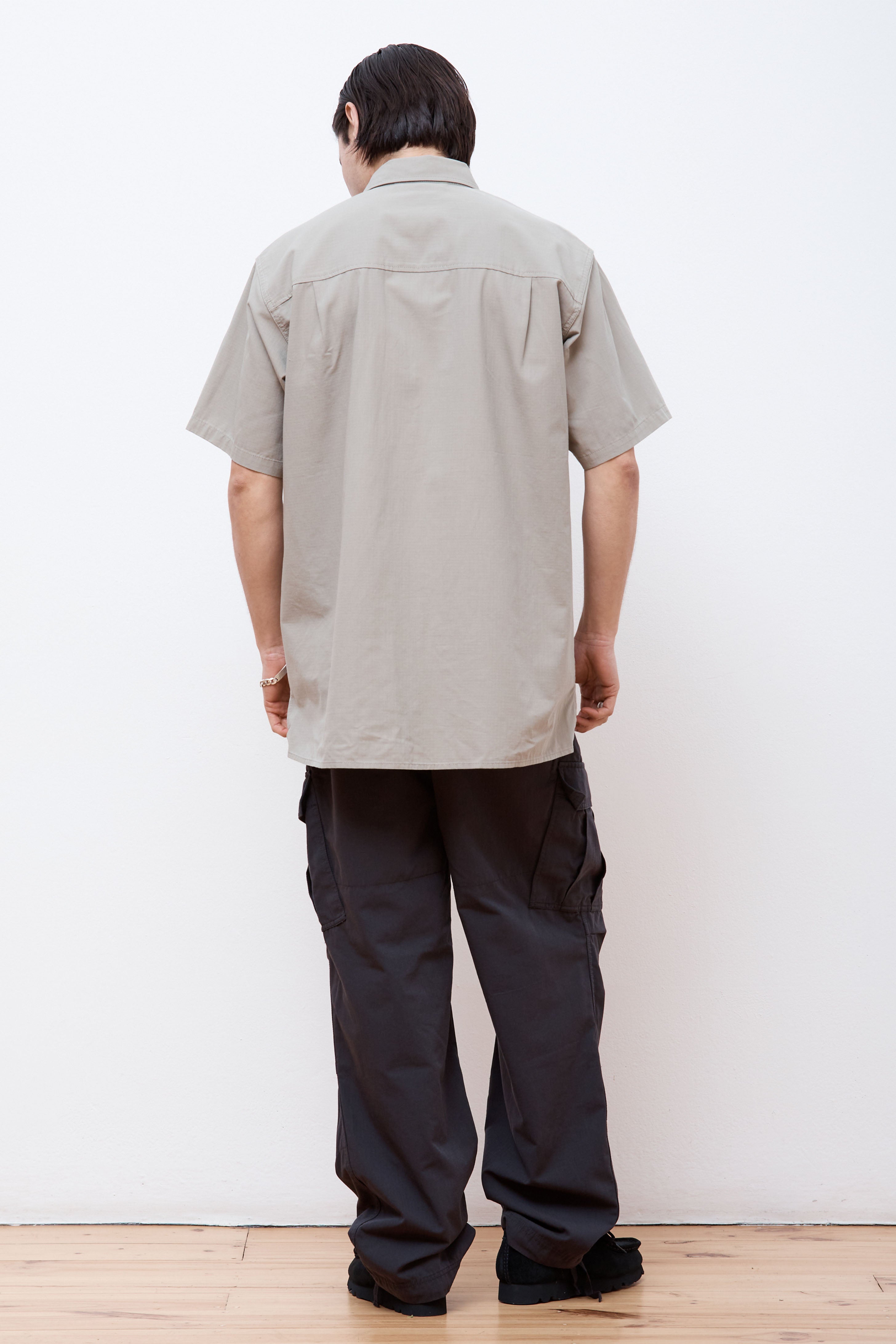 Takibi Light Ripstop S/S Shirt Light Grey