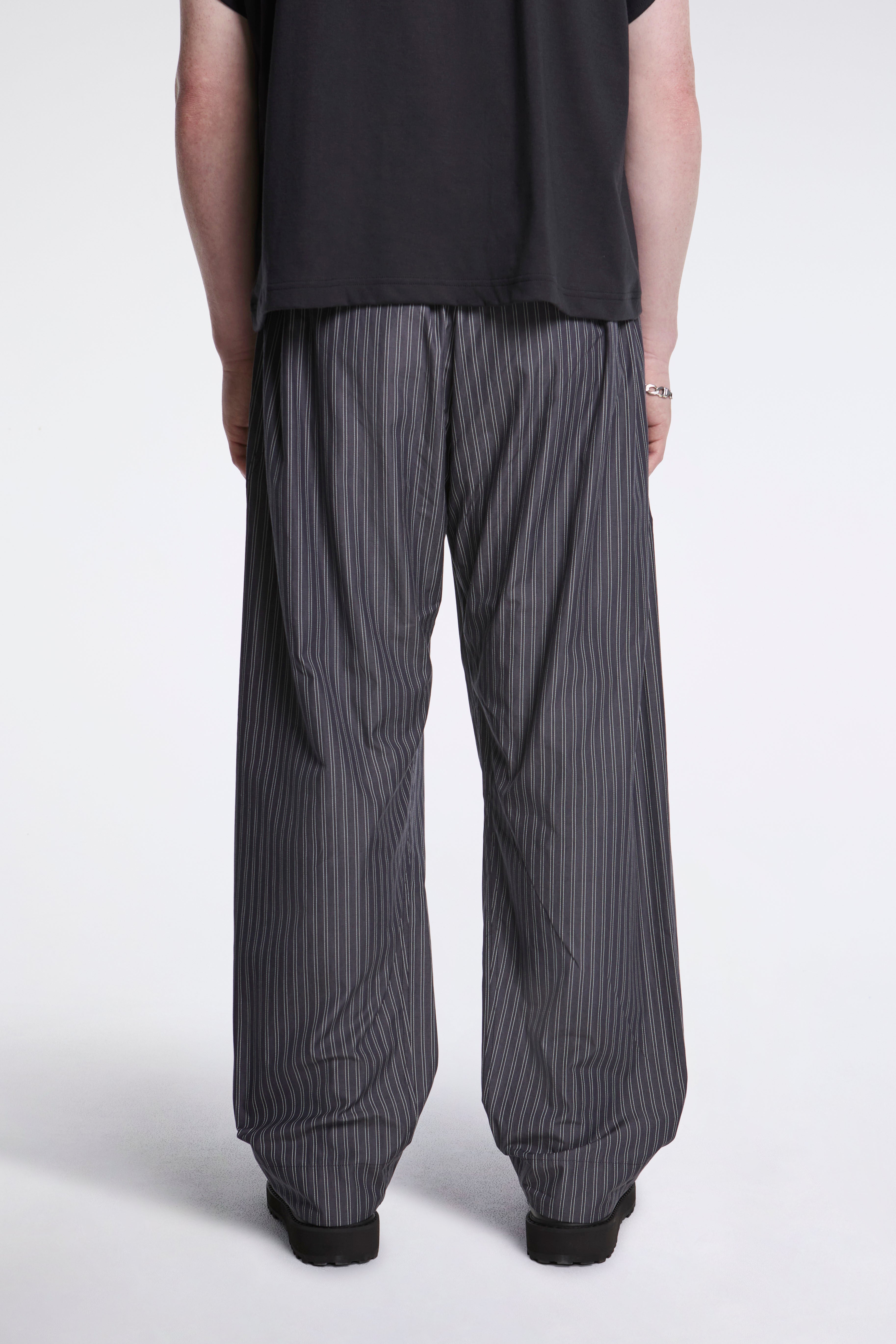Retroreflective Striped Pants Deep Charcoal