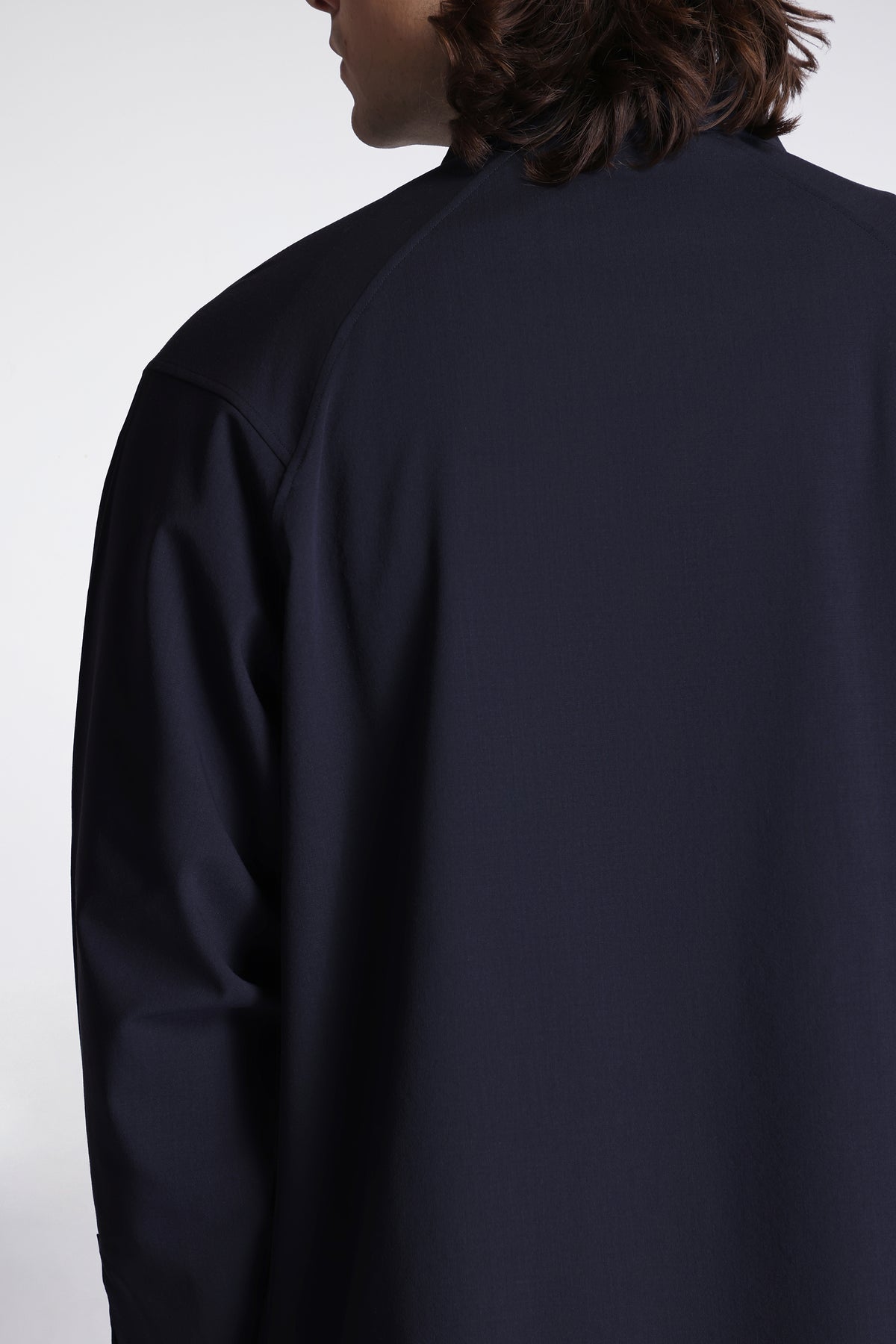 High Twisted Wool Relax Shirt Ebony Gray