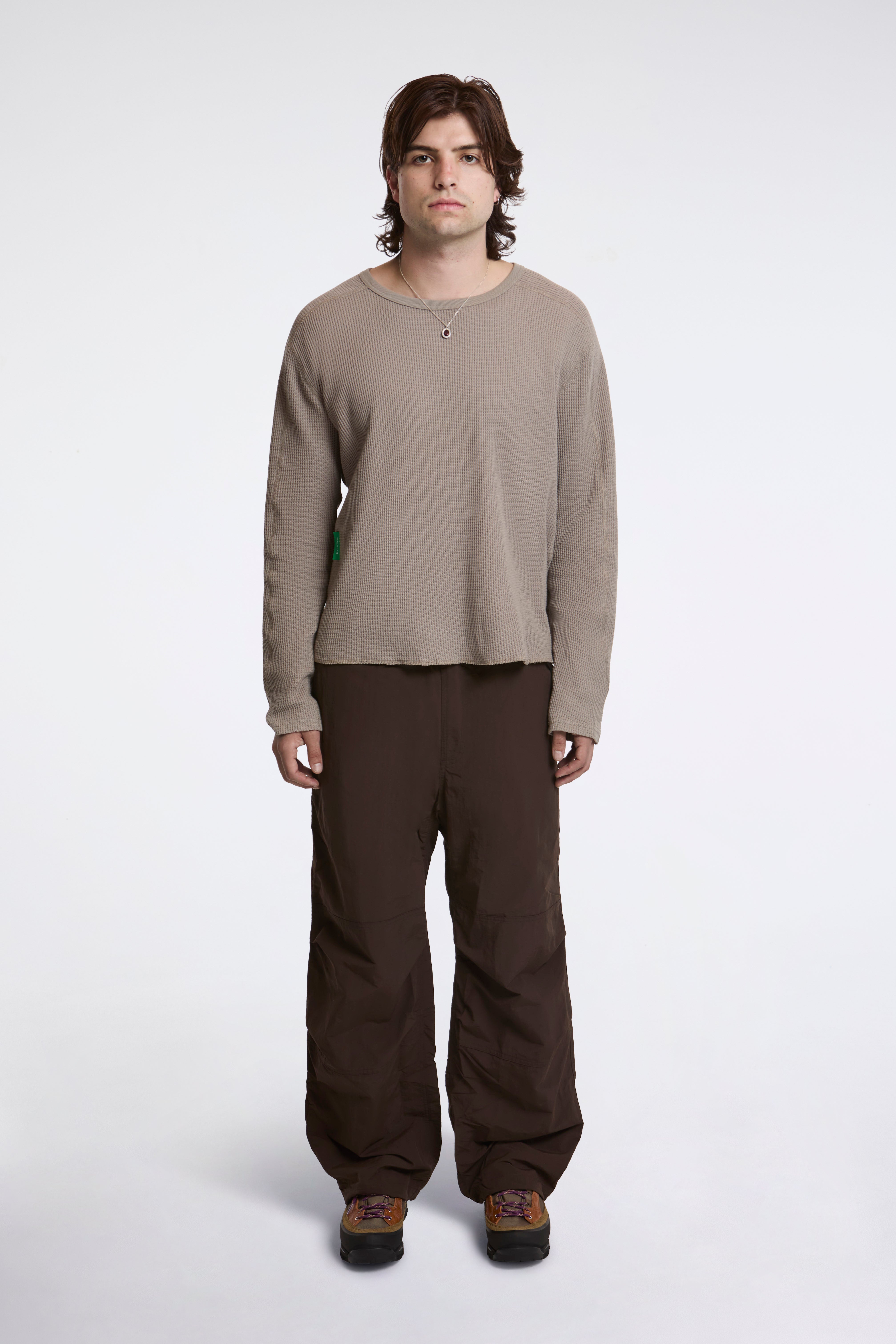 Nylon Paneled Trek Pant Chocolate