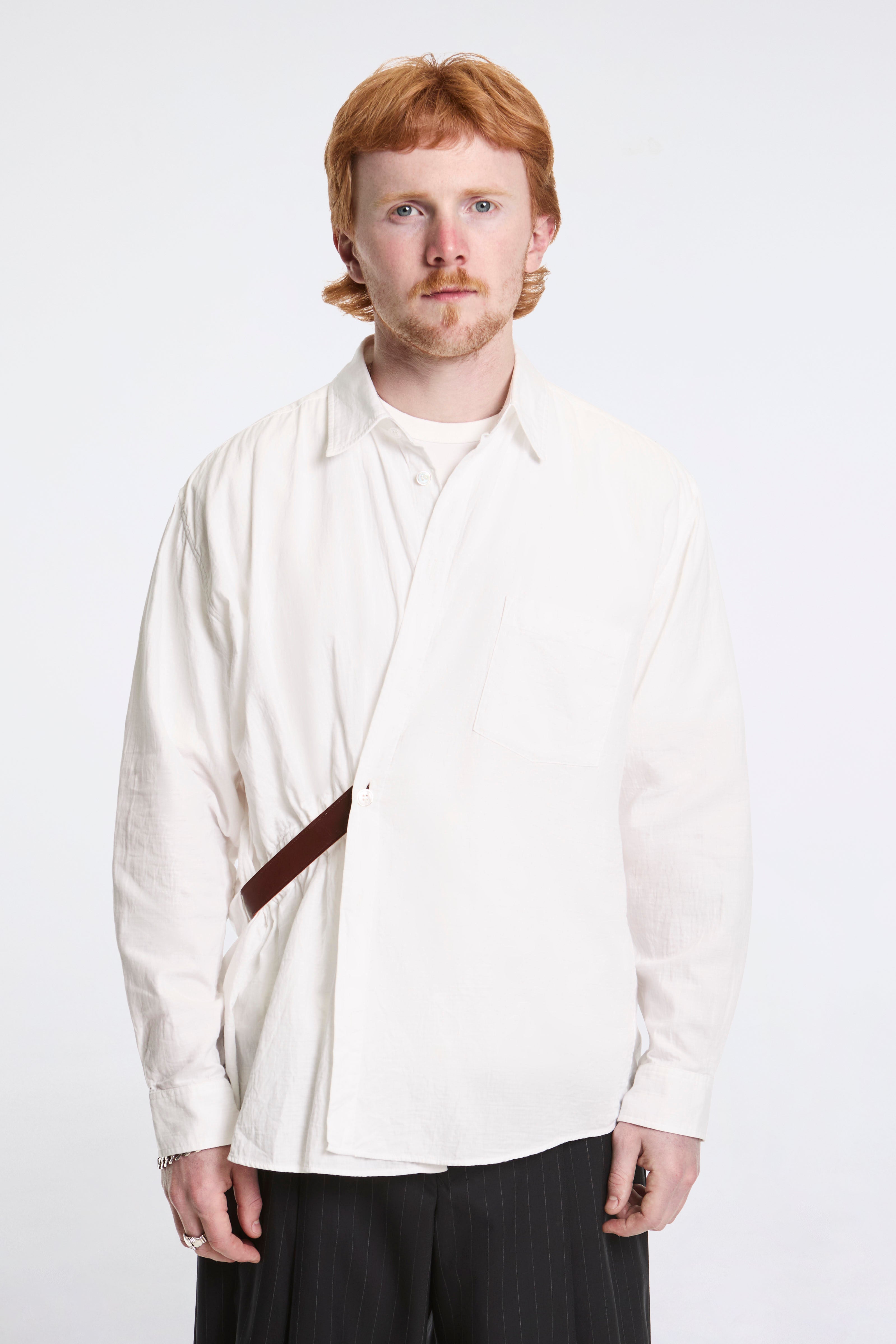 KHOKI Asymmetric Shirt White | HAVN