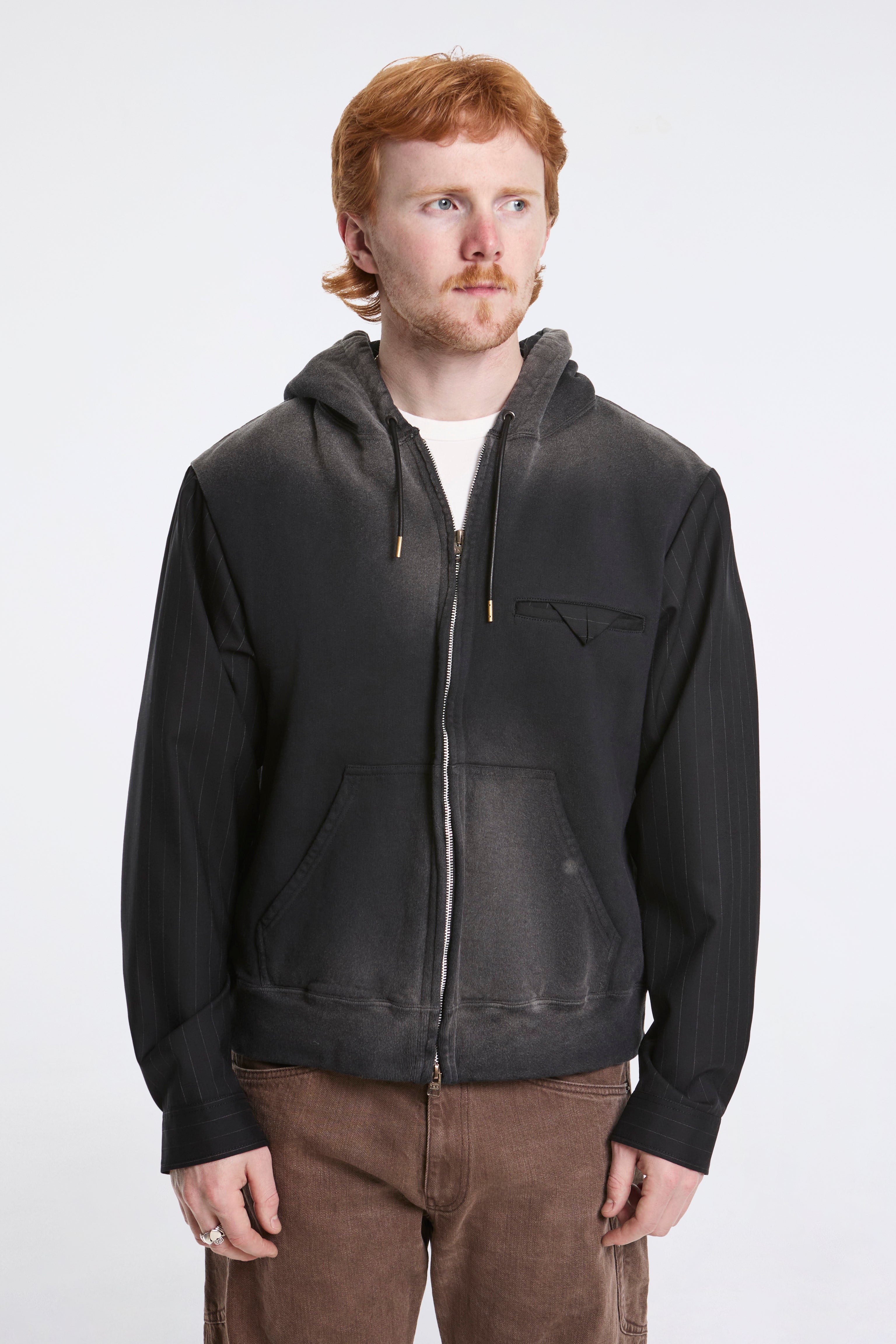 トップス KHOKI COMBINATION ZIP HOODIE KHOKI Combination Zip Hoodie Black | HAVN