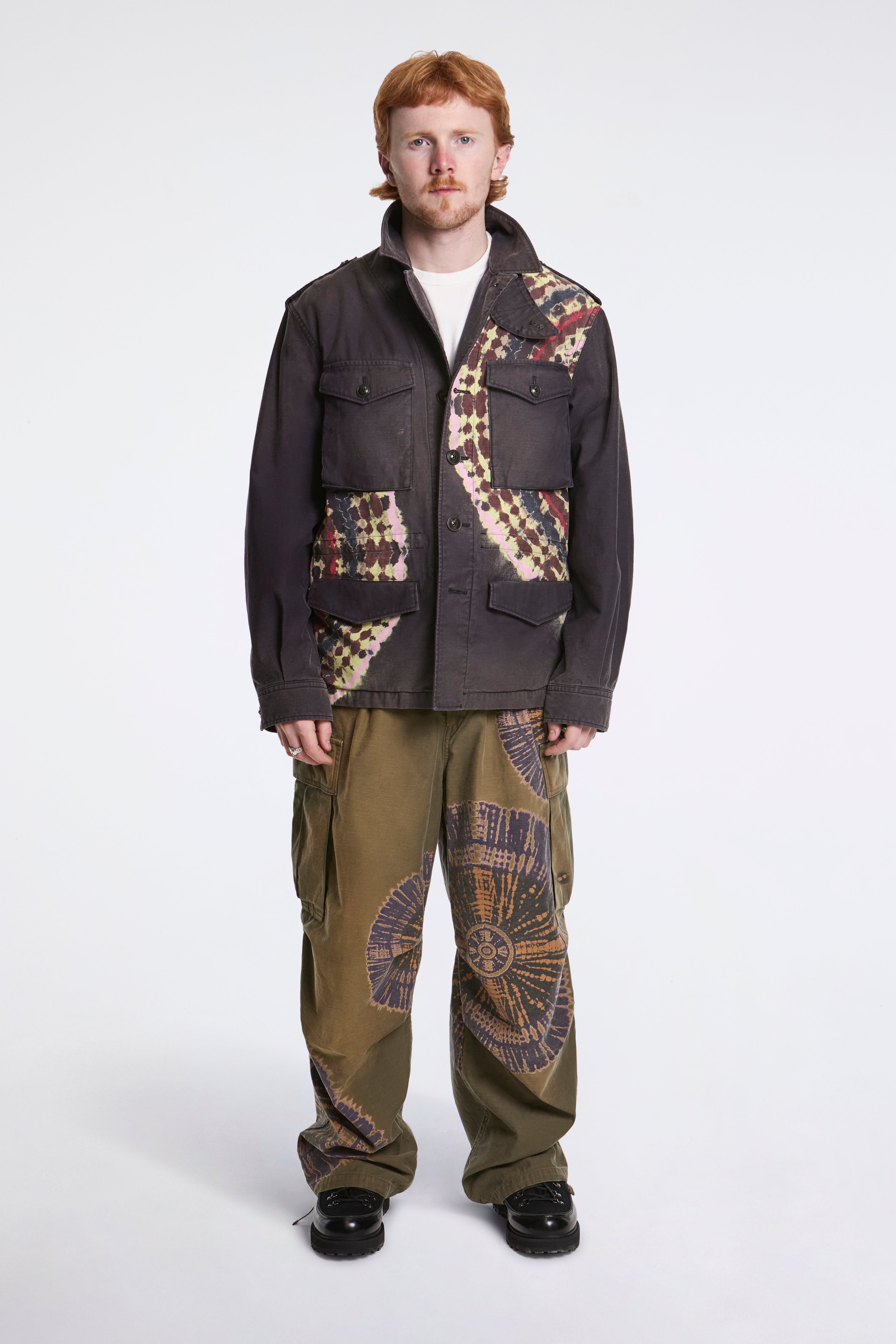 Tie-Dye Military Pants Khaki