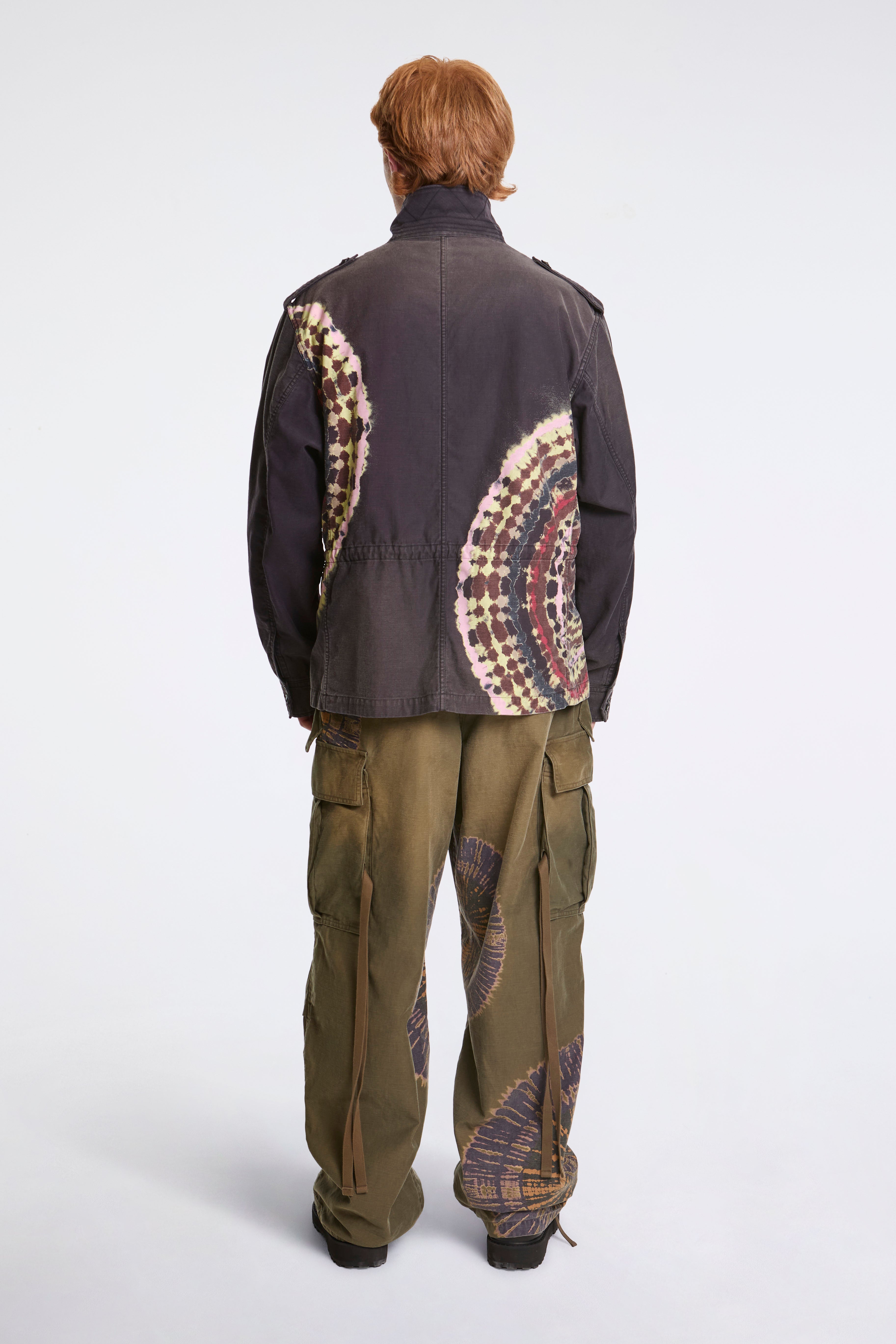 Tie-Dye Military Jacket Black