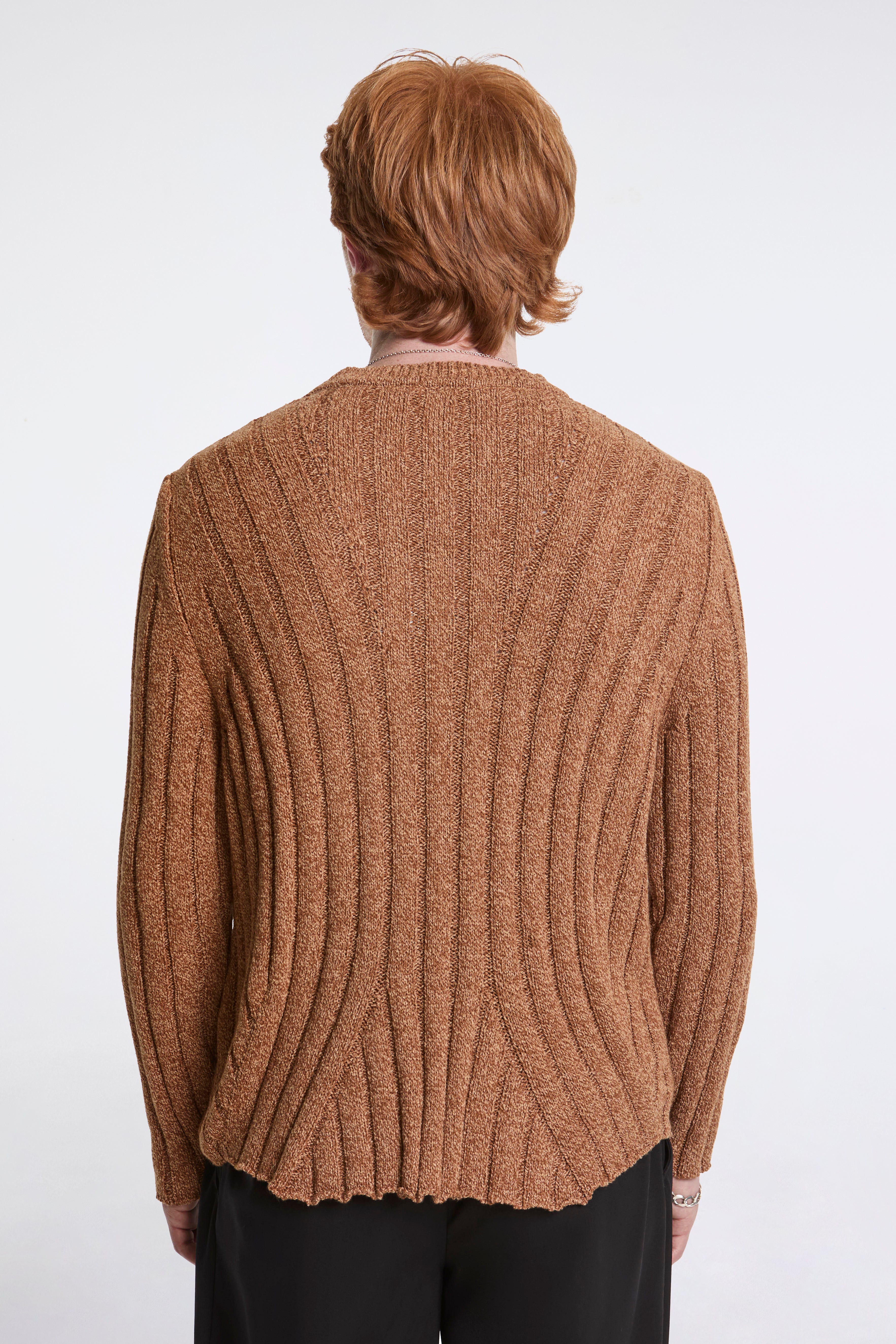 Kiko Kostadinov Kada Knit Pullover Ochre Melange | HAVN