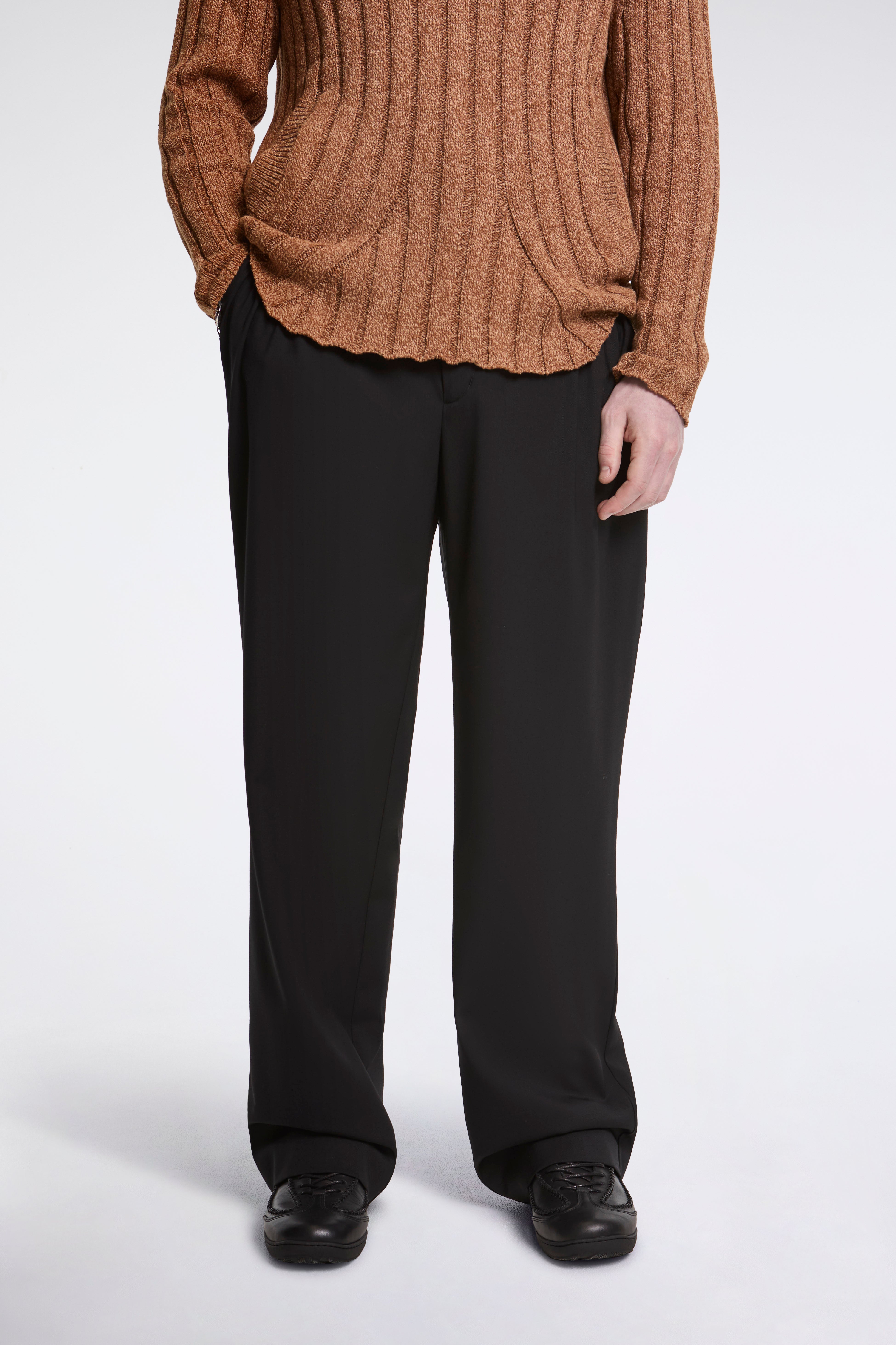 Kiko Kostadinov Minna Gathered Trouser Crow Black | HAVN
