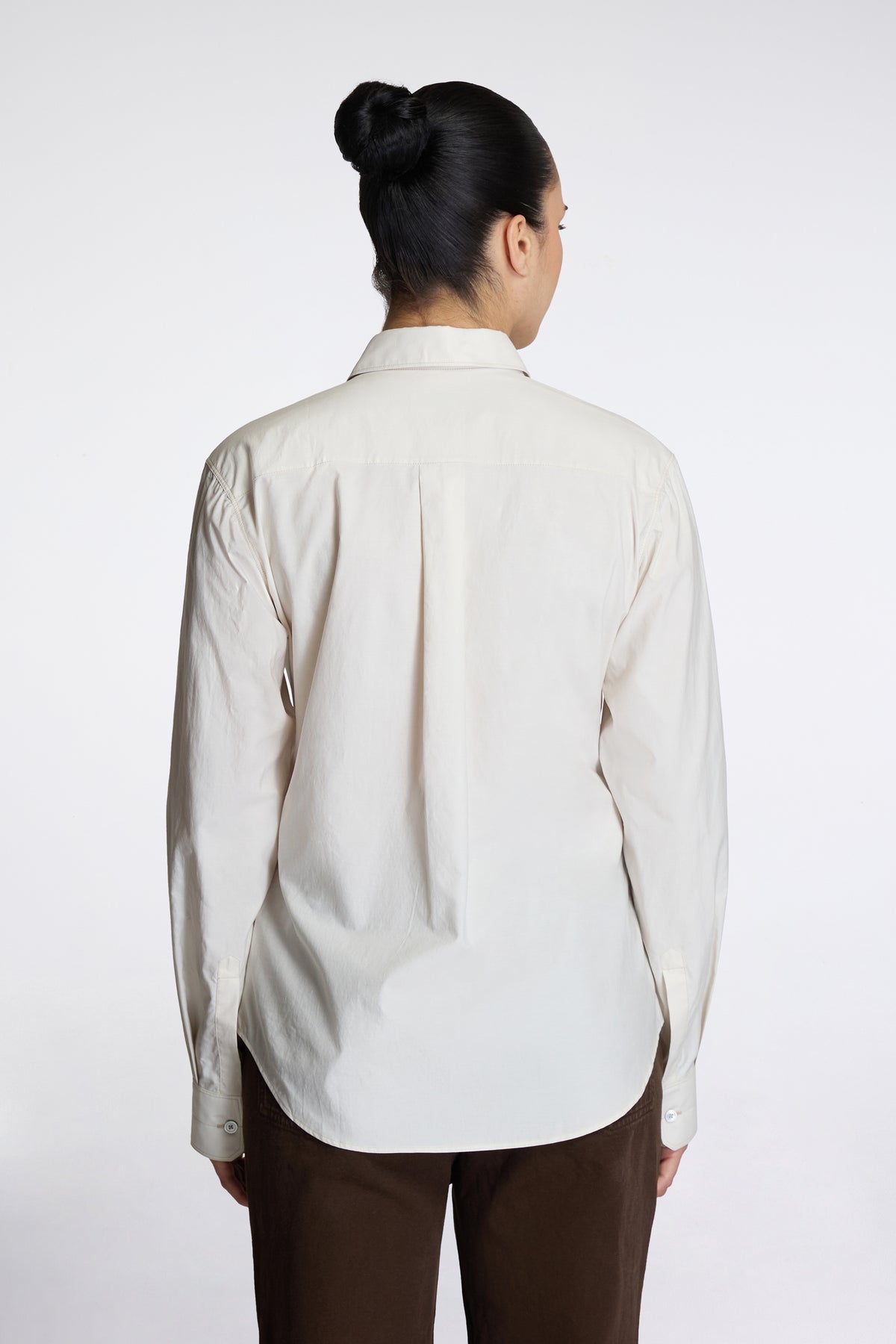 Pointed Collar Shirt Light Cream