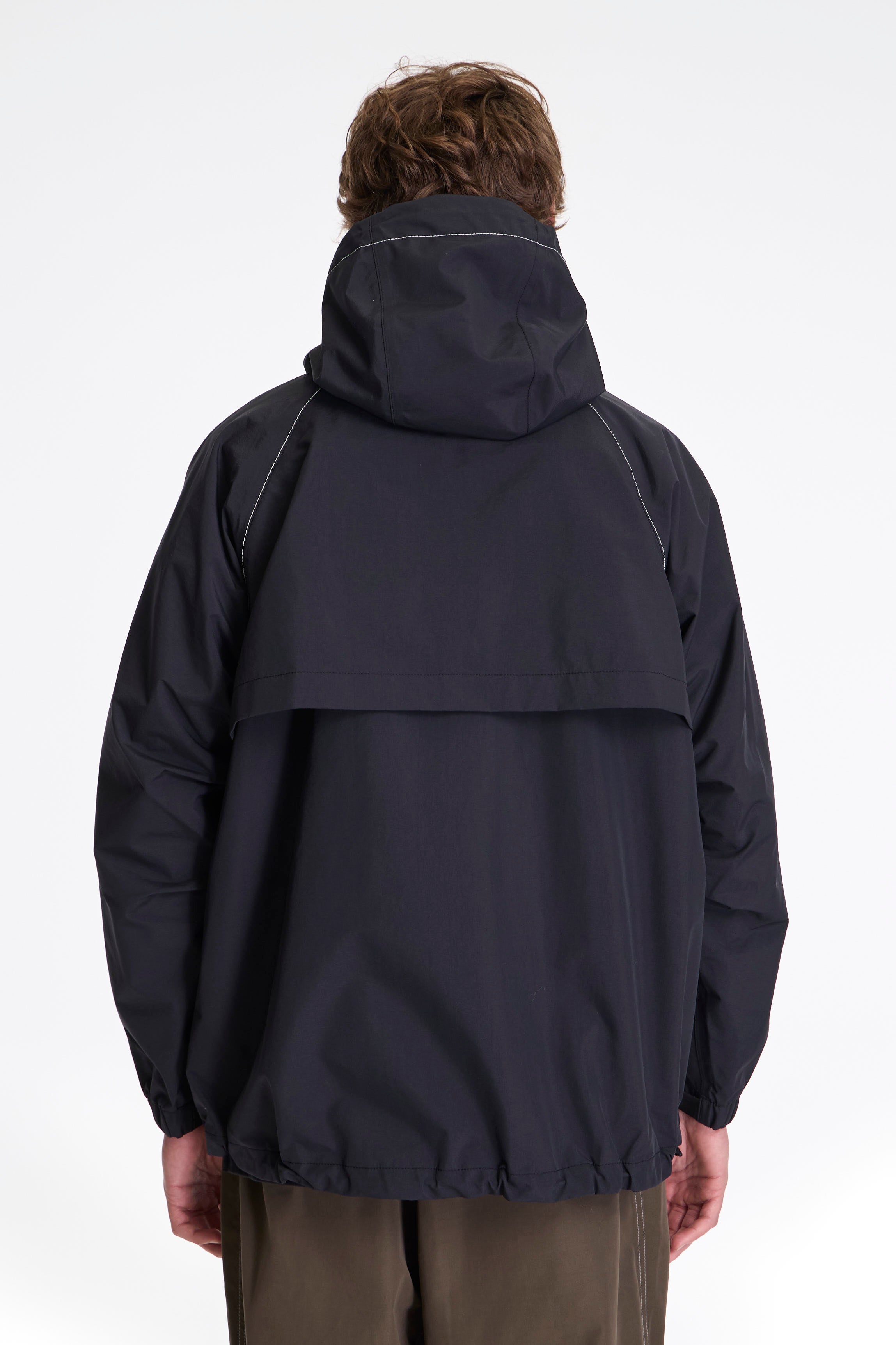Loose Fitting Rain Jacket Black