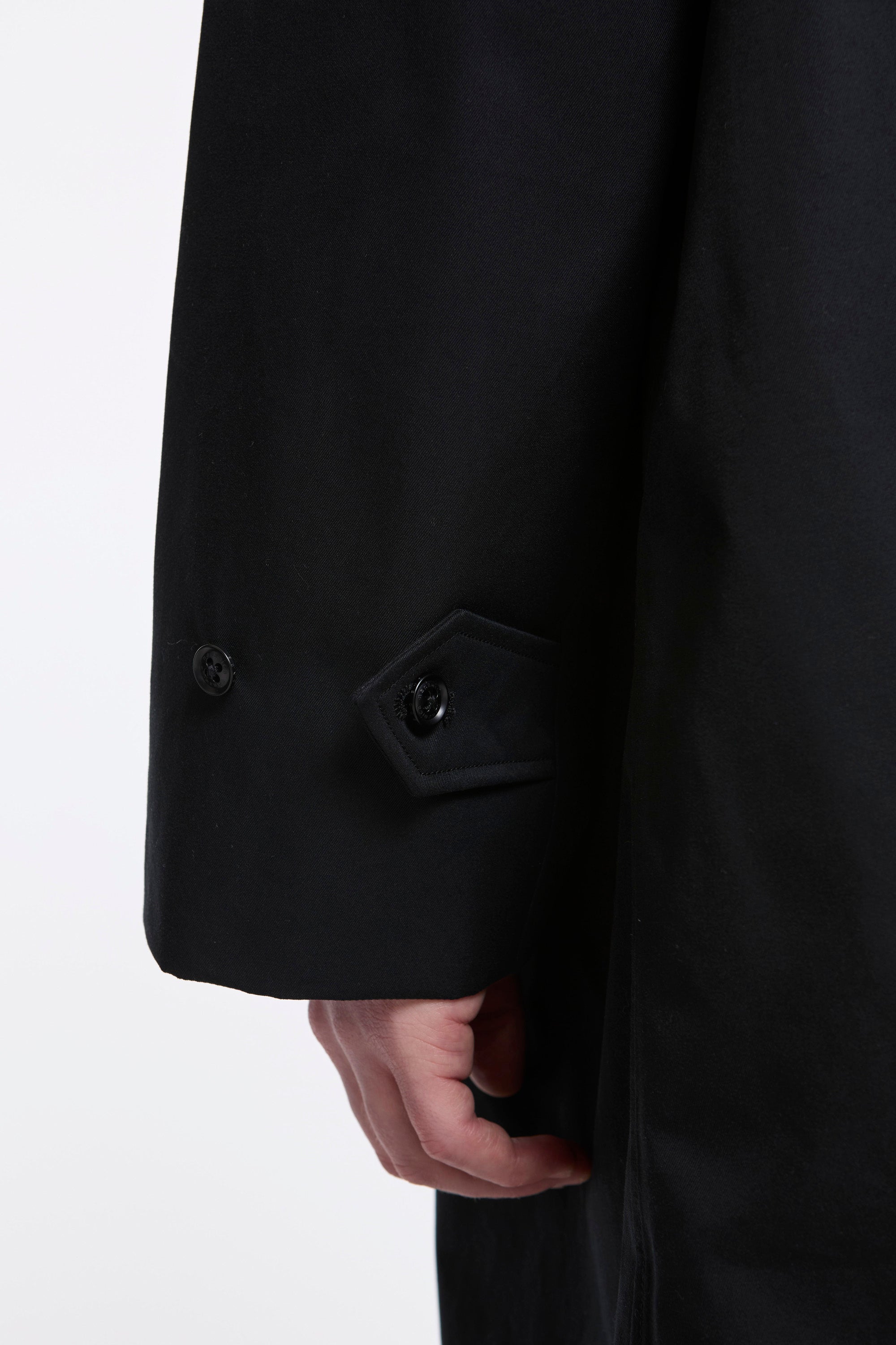 2L Cotton Gore-Tex Balmacaan Coat Black