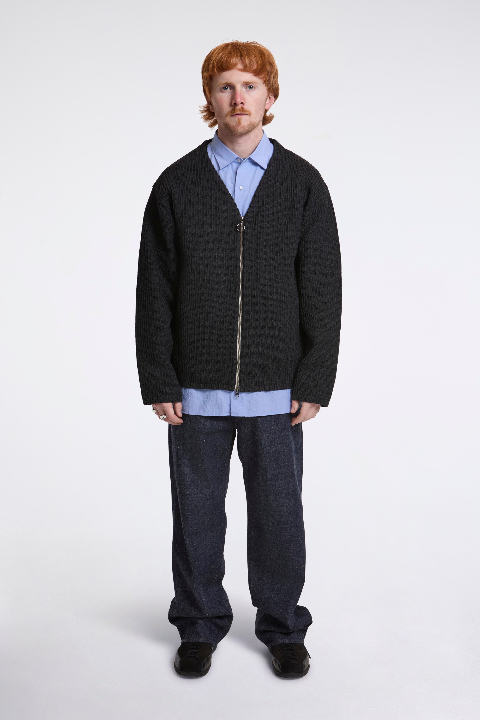 Nanamica 5G Zip Cardigan Black | HAVN