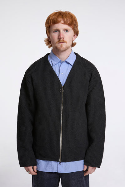 Nanamica 5G Zip Cardigan Black | HAVN