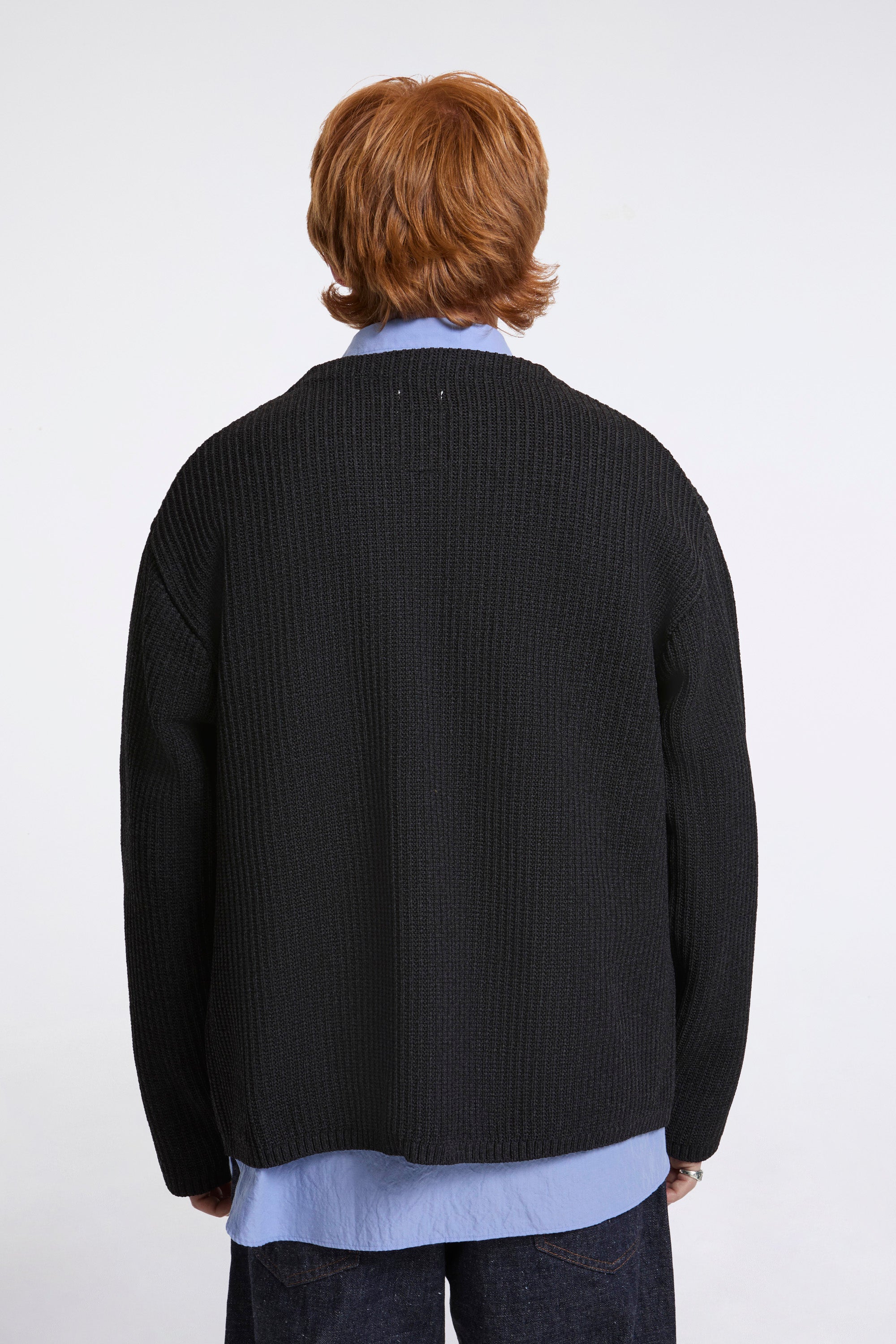 5G Zip Cardigan Black