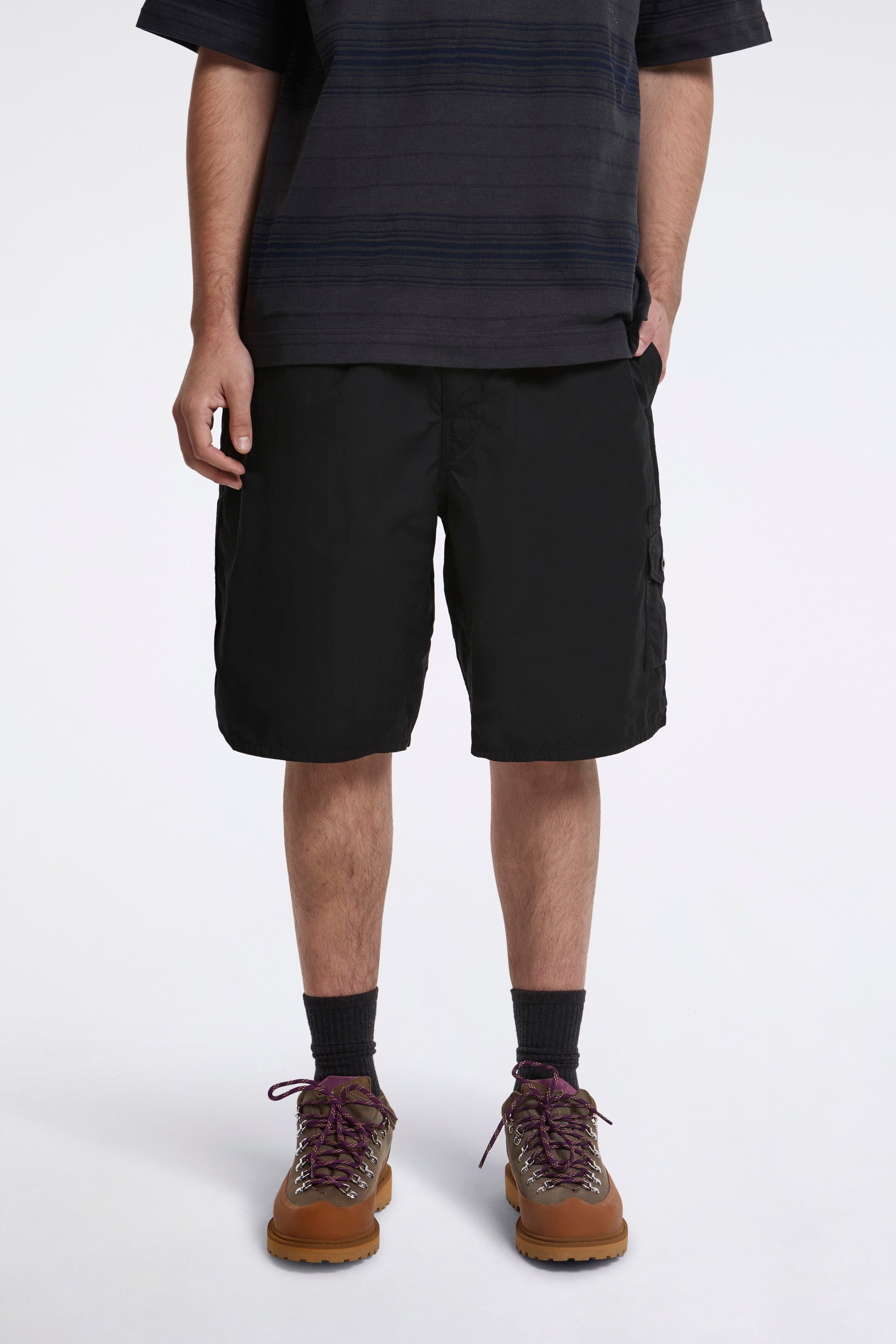 Nylon Twill Deck Shorts Black