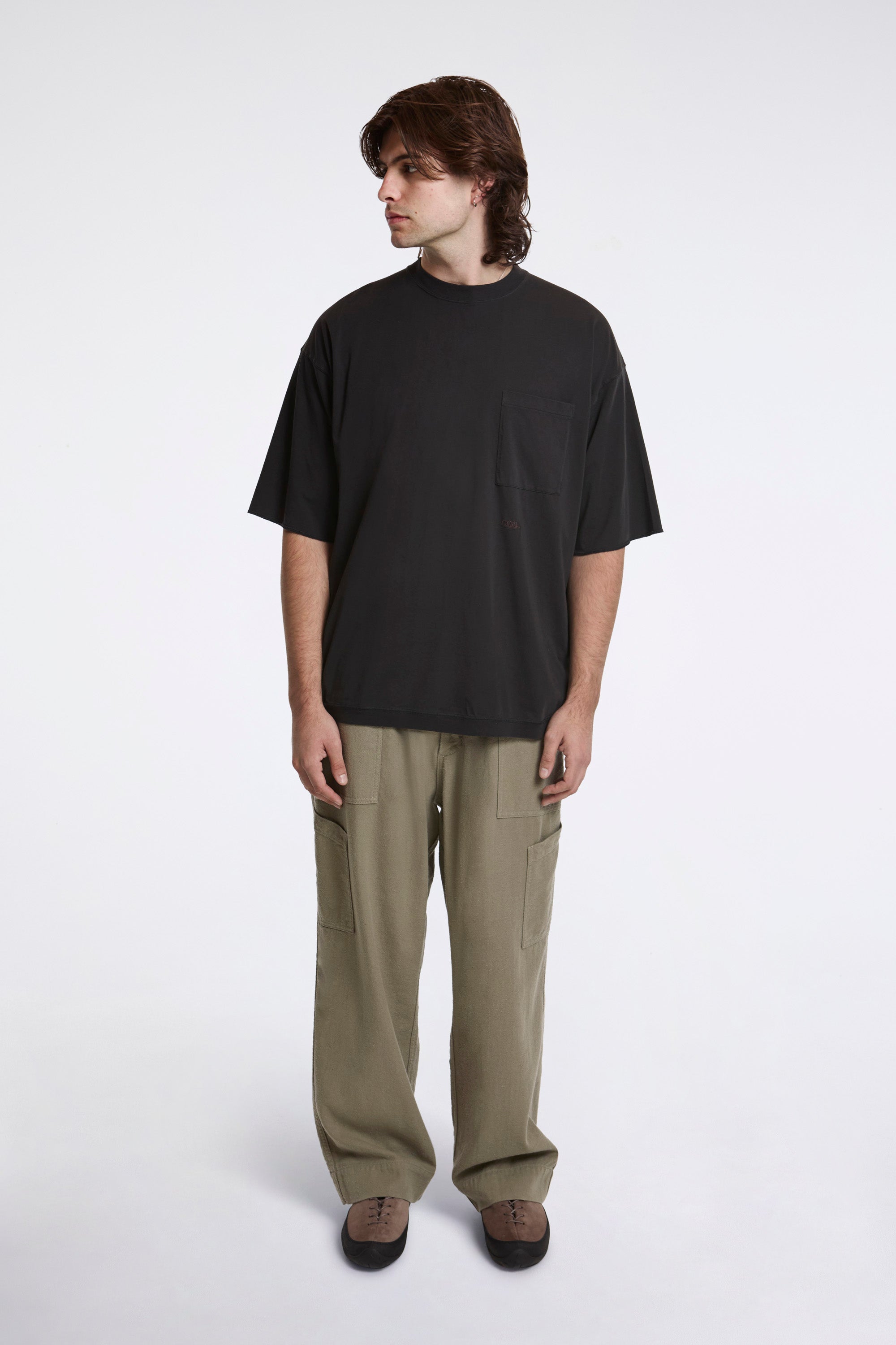Silk Nep Cotton Twill Deck Pants Khaki Beige