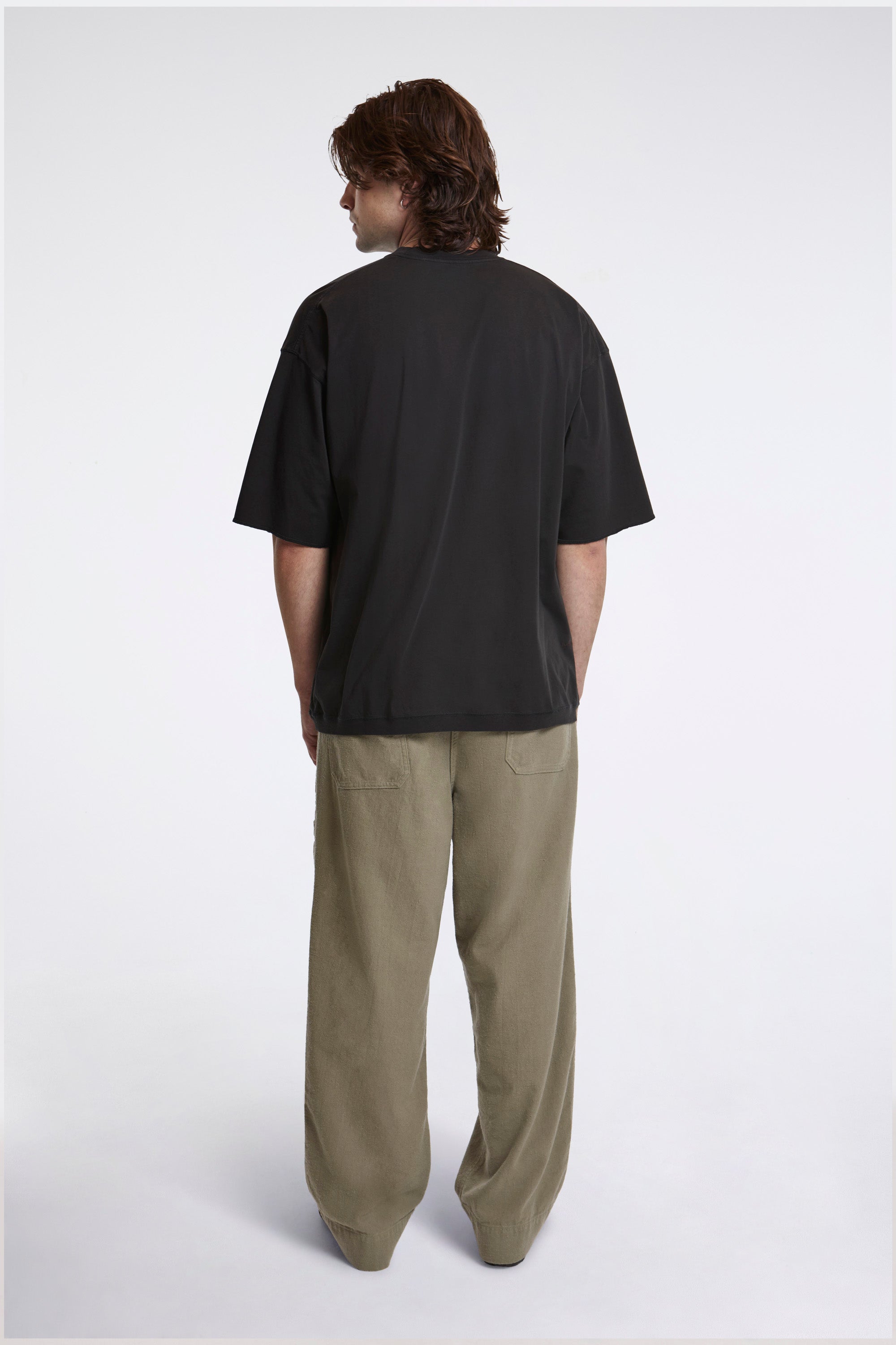 Silk Nep Cotton Twill Deck Pants Khaki Beige