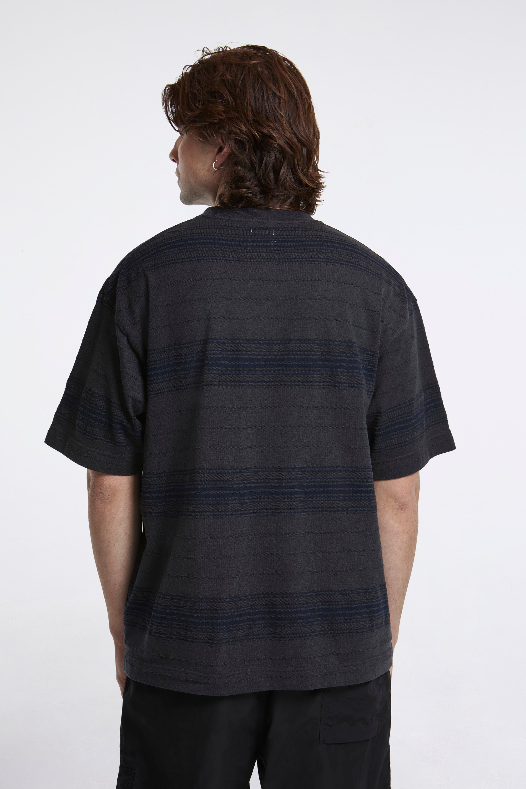 Stripe Tee Charcoal