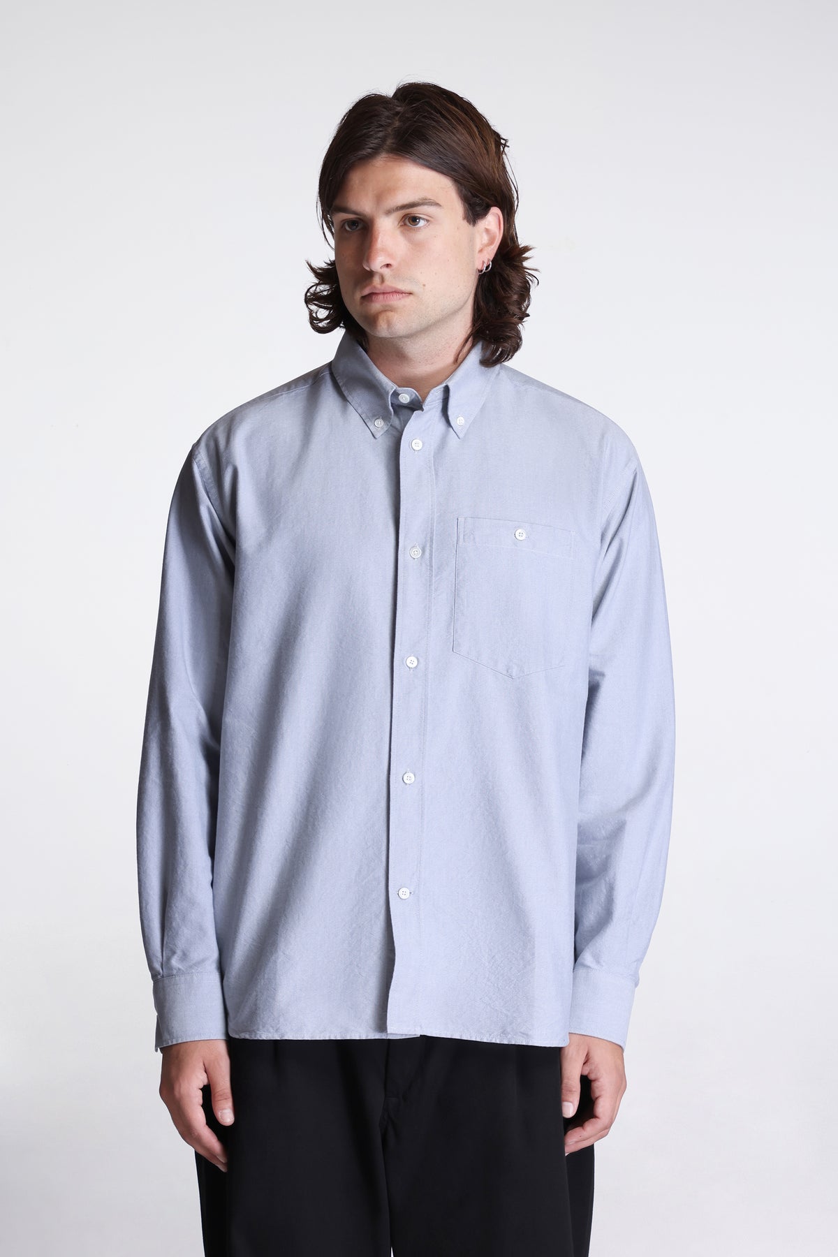 Falster Oversize Oxford Bd Shirt Aleutian Blue