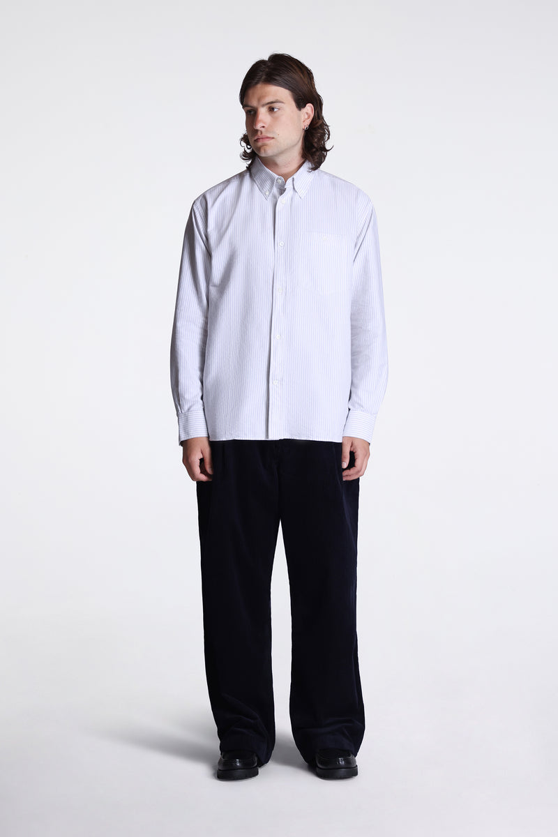 Falster Oversize Oxford Bd Shirt Blue Stripe
