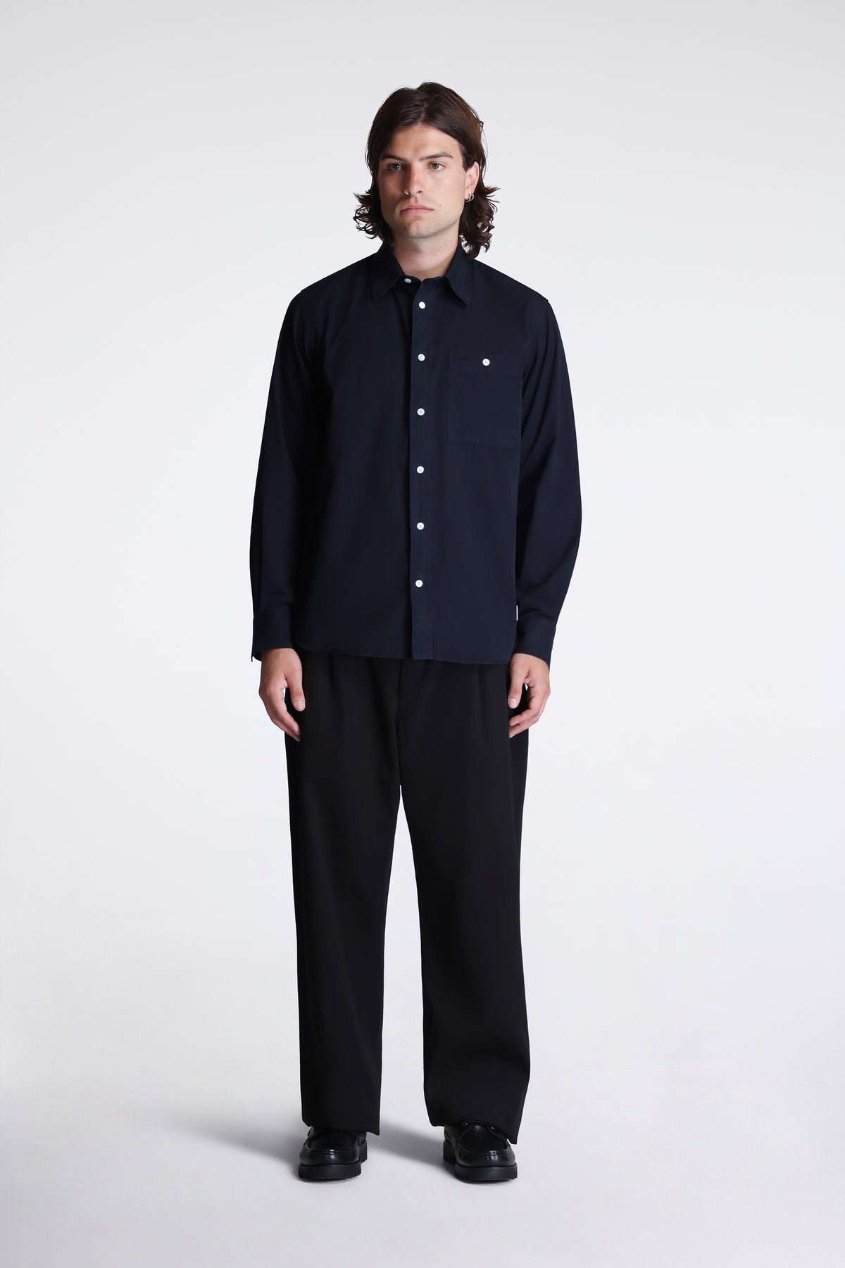 Kongshoved Cotton Twill Gmd Relaxed Shirt Dark Navy