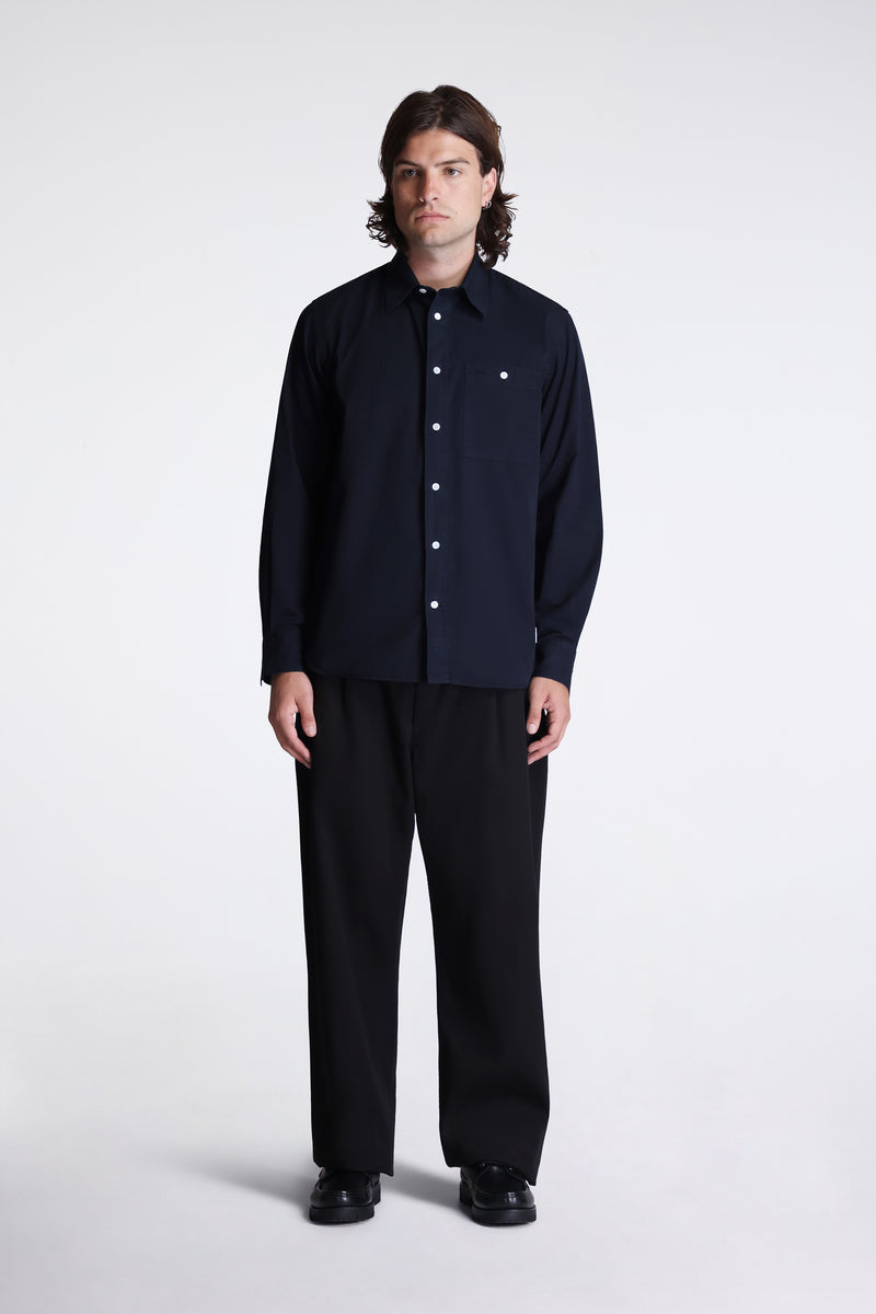 Kongshoved Cotton Twill Gmd Relaxed Shirt Dark Navy