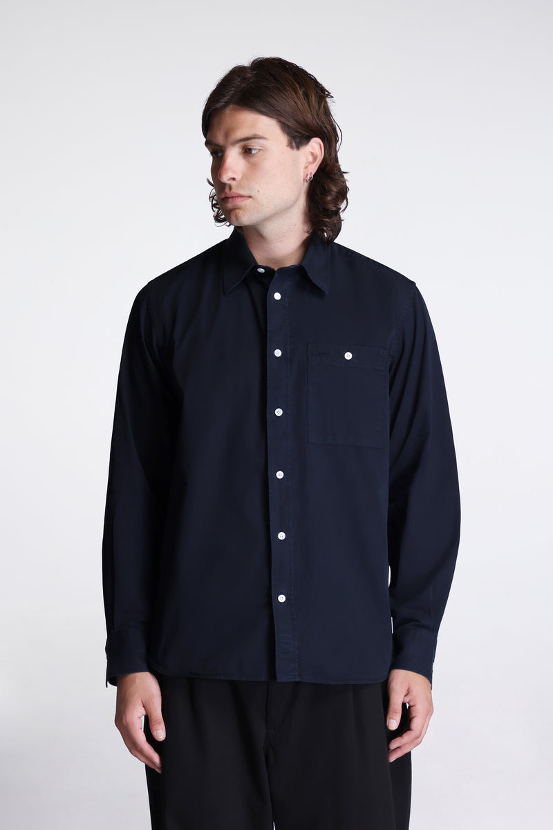 Kongshoved Cotton Twill Gmd Relaxed Shirt Dark Navy