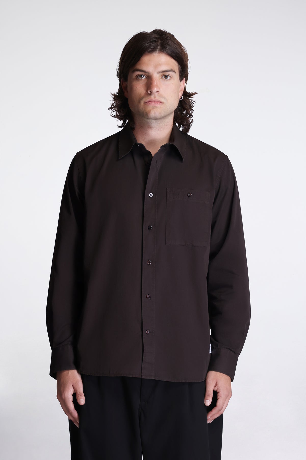 Kongshoved Cotton Twill Gmd Relaxed Shirt Delicioso Brown