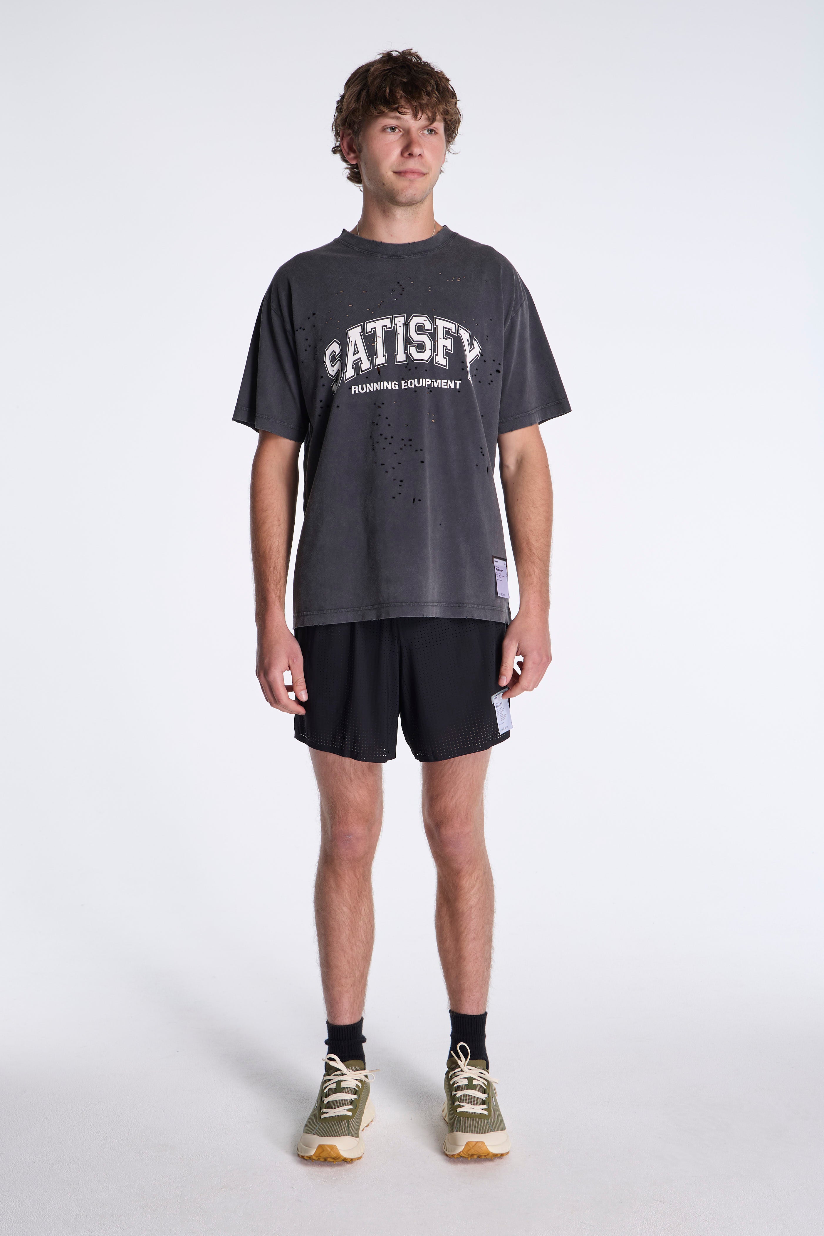 Mothtech College T-Shirt Aged Black