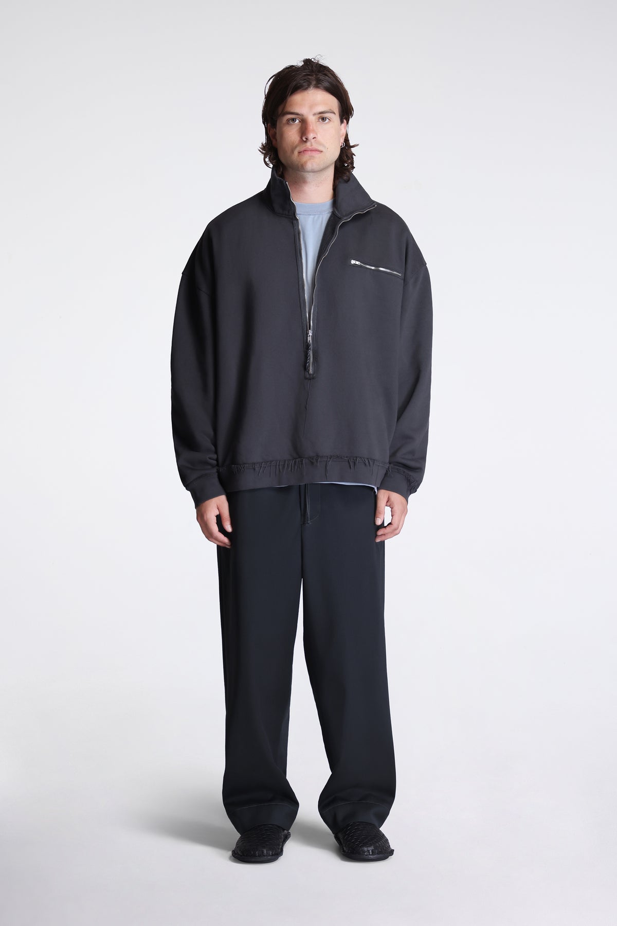 Half-Zip Sweat Dark Grey