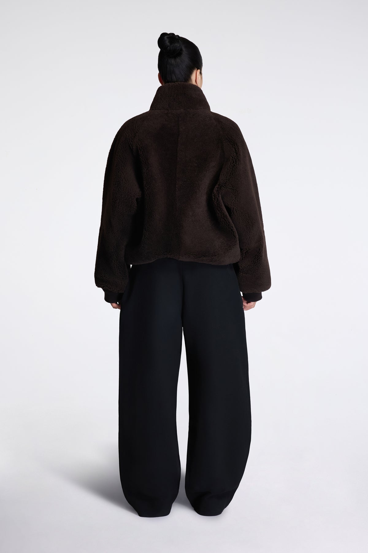 Banthe Shearling Bomber Jacket Coffee