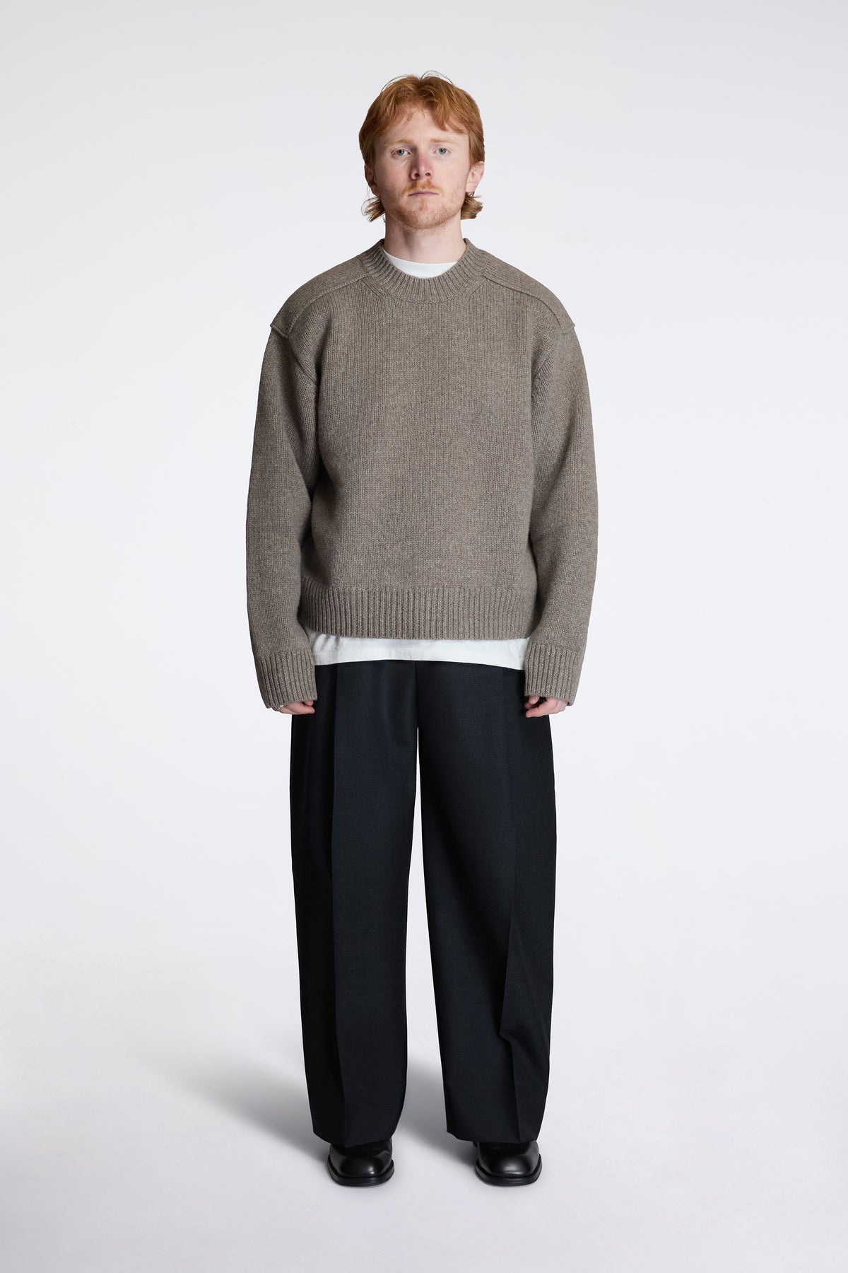 Berez Crew Neck Jumper Natural Marl
