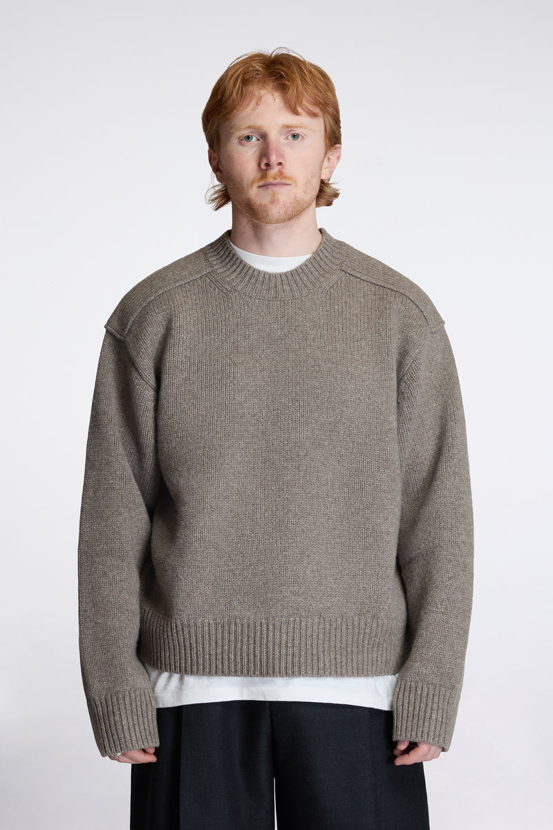 Berez Crew Neck Jumper Natural Marl