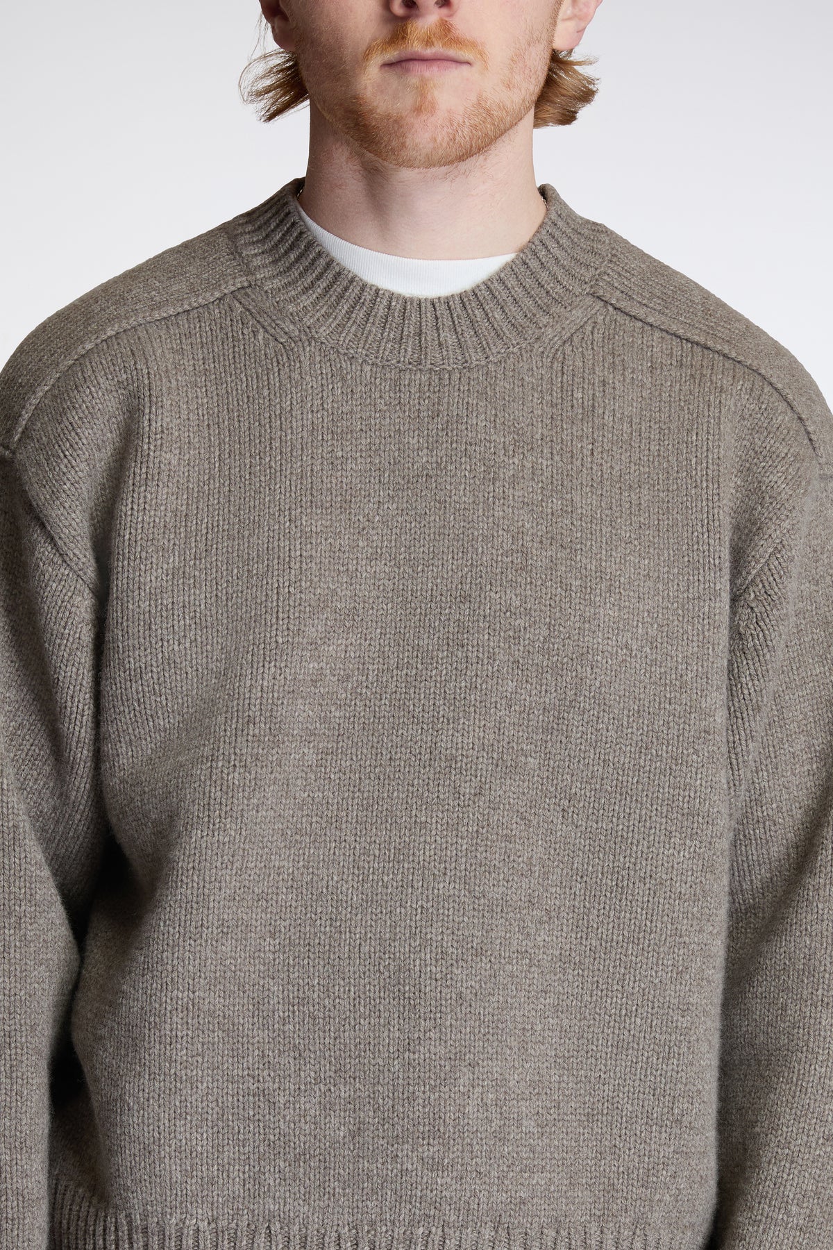Berez Crew Neck Jumper Natural Marl