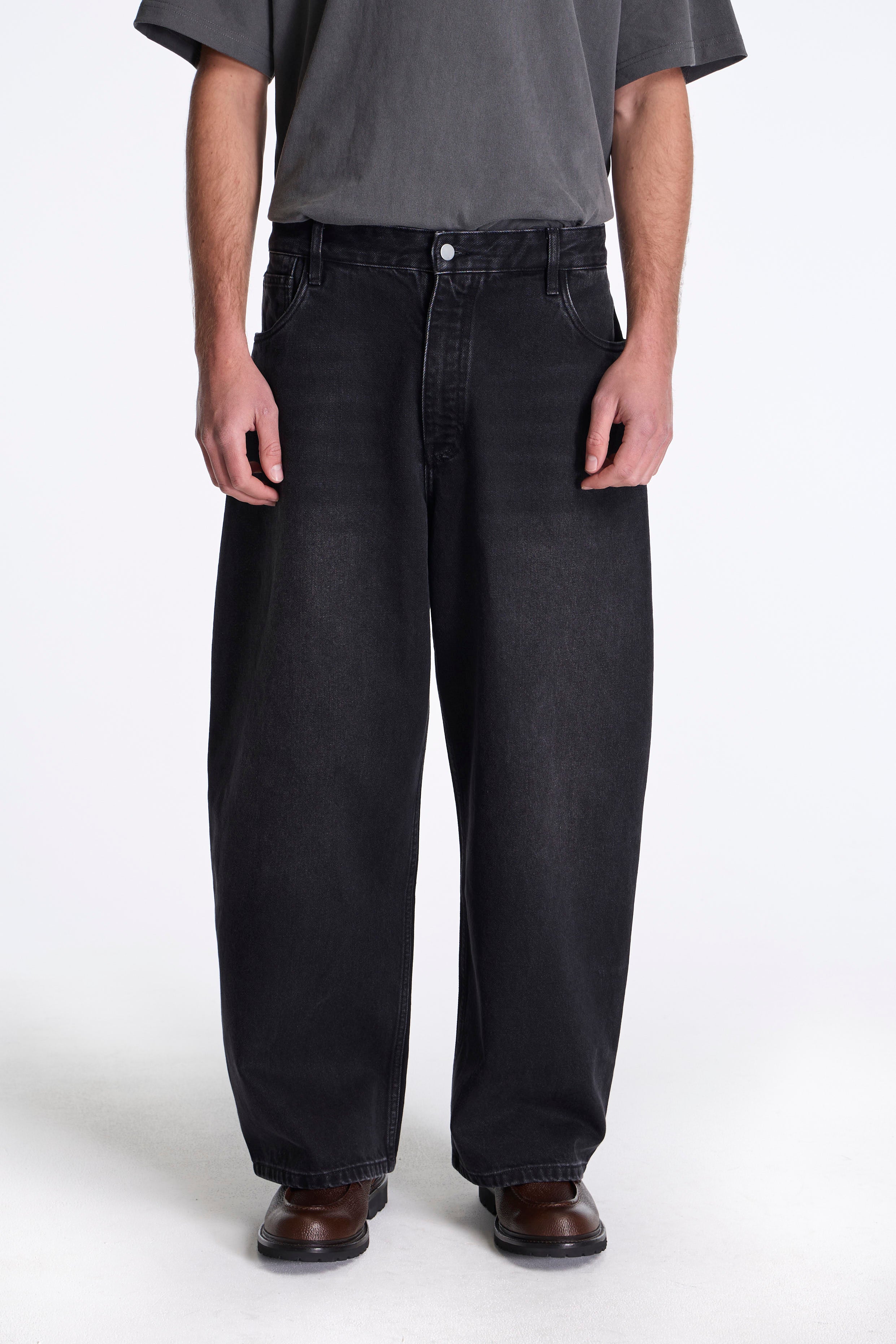 Paolo Denim Pants Washed Black