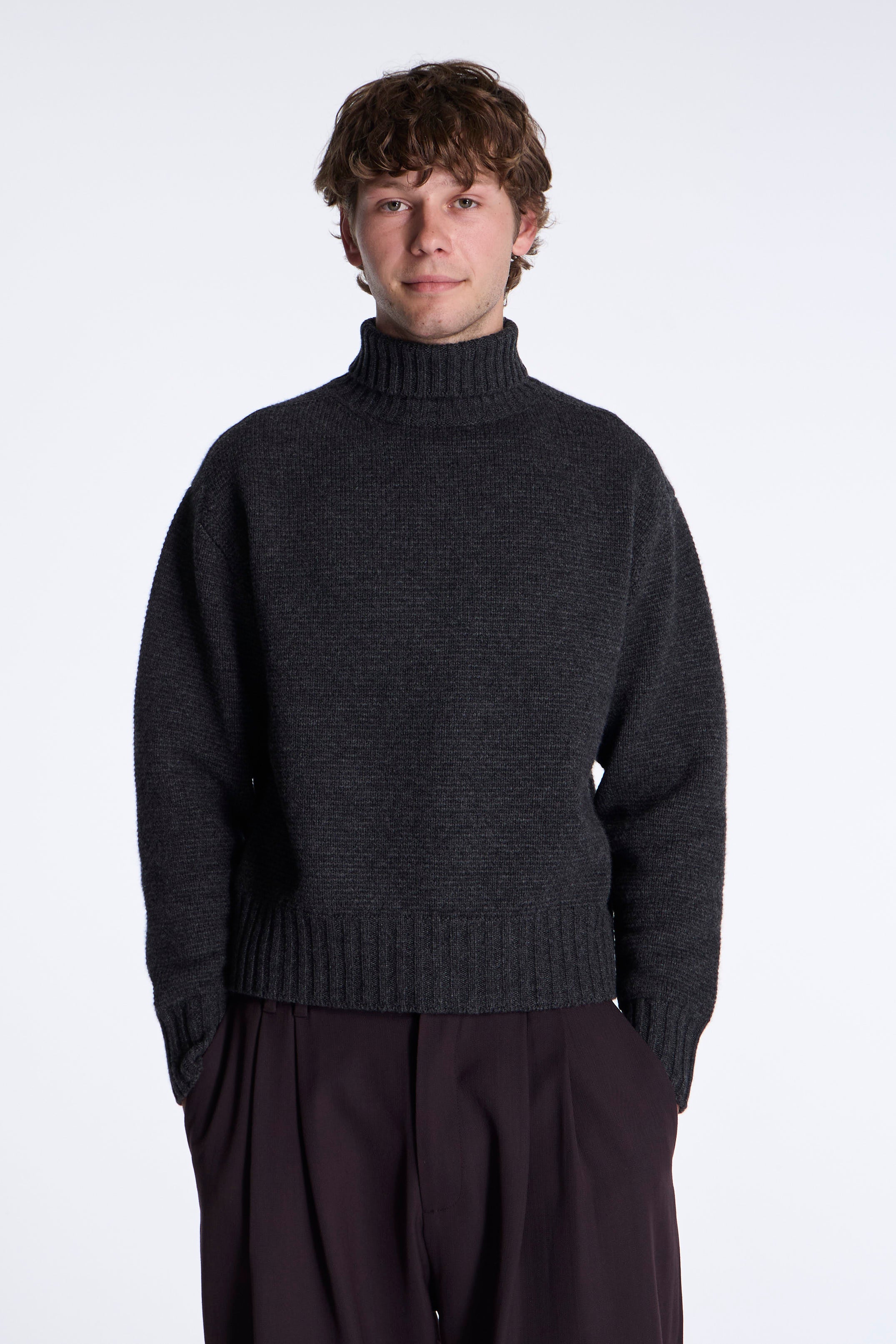 LOT.527 A.R.C Turtleneck Sweater Charcoal