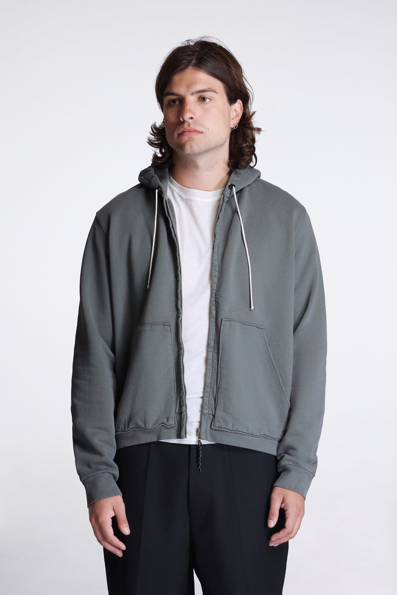 Zip Hoodie Vintage Green